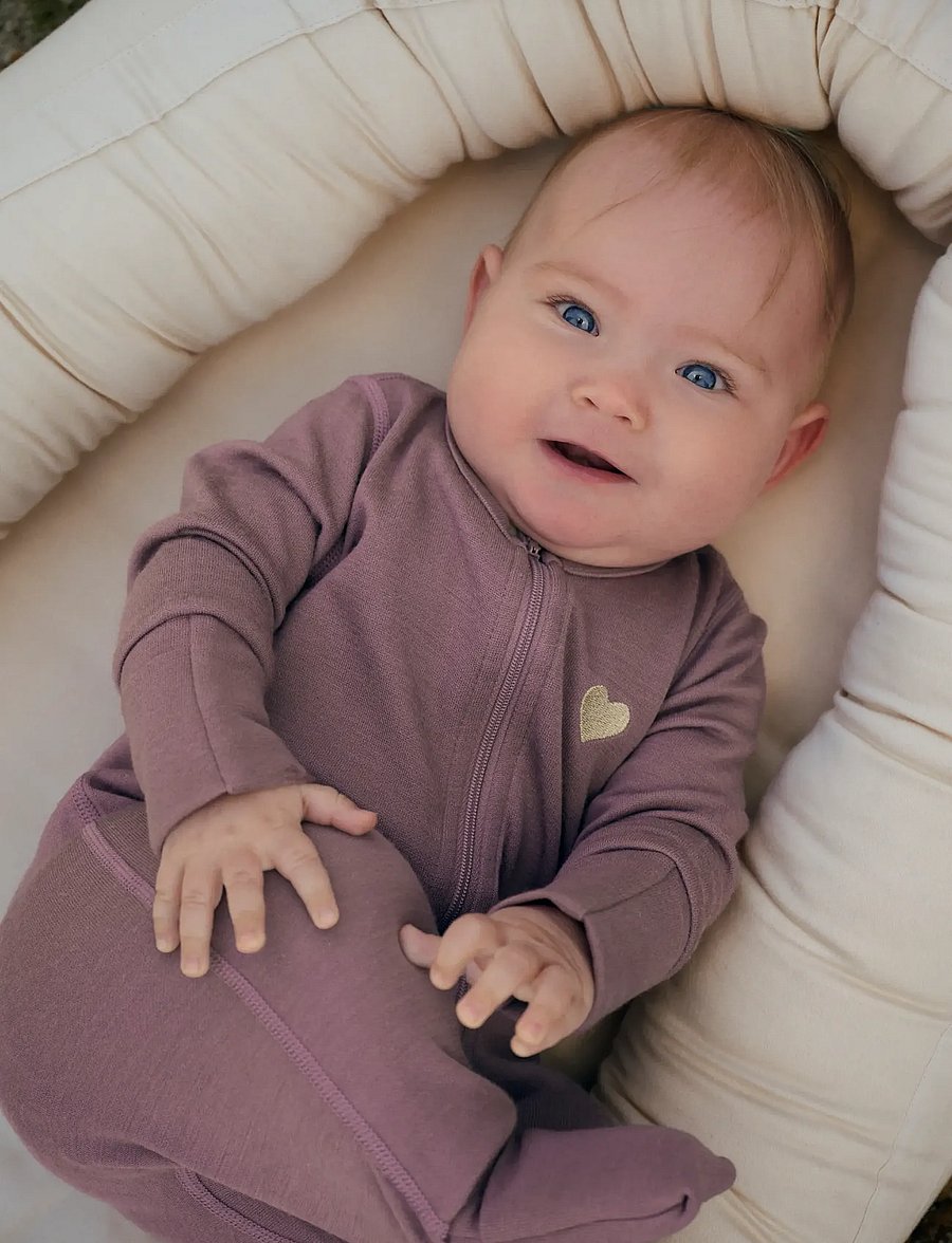 CeLaVi - Jumpsuit LS - SOLID - funkionsunterwäsche - baby - grape shake melange - 0