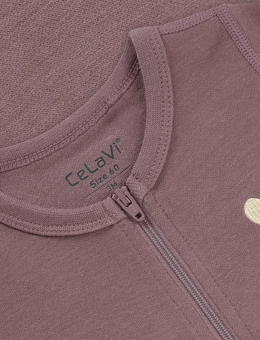 CeLaVi - Jumpsuit LS - SOLID - funkionsunterwäsche - baby - grape shake melange - 3