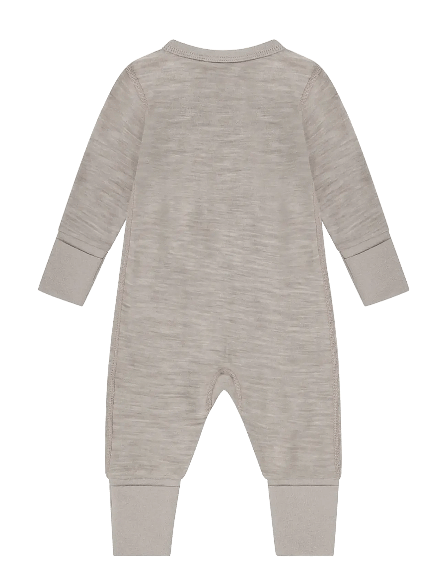 CeLaVi - Jumpsuit LS - SOLID - funkionsunterwäsche - baby - mocha meringue melange - 1