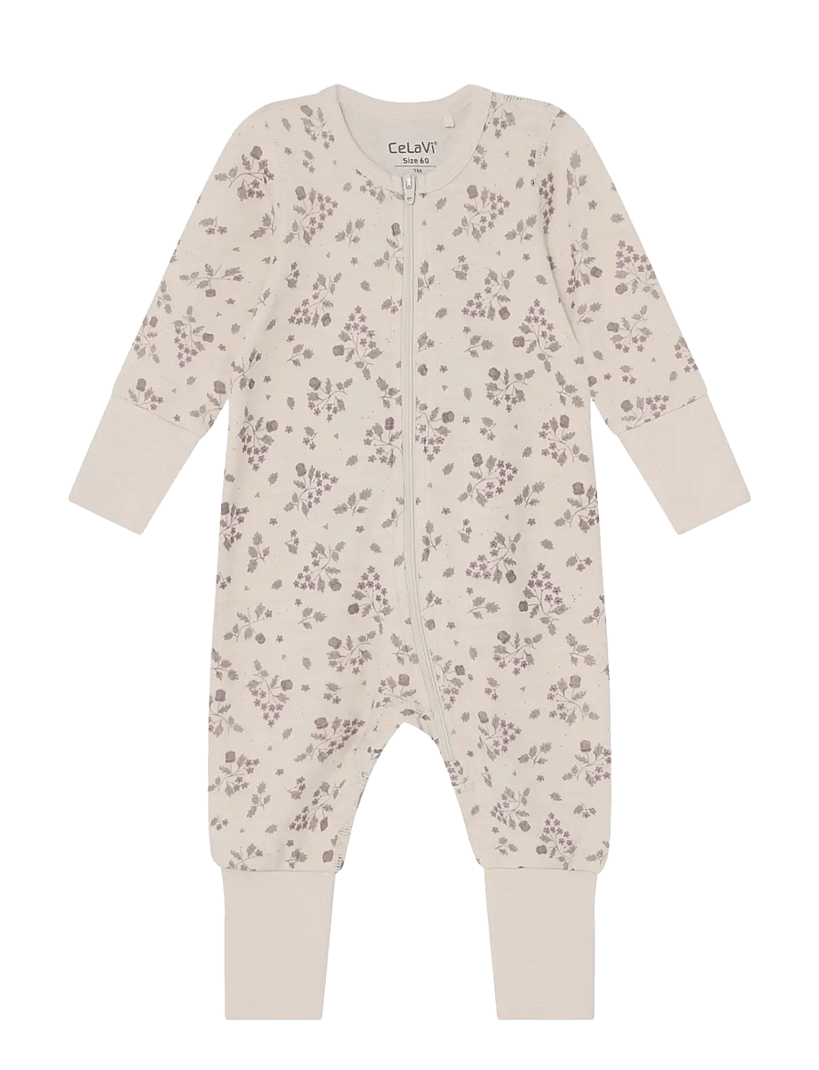 CeLaVi - Jumpsuit LS - AOP - funkionsunterwäsche - baby - grape shake - 0