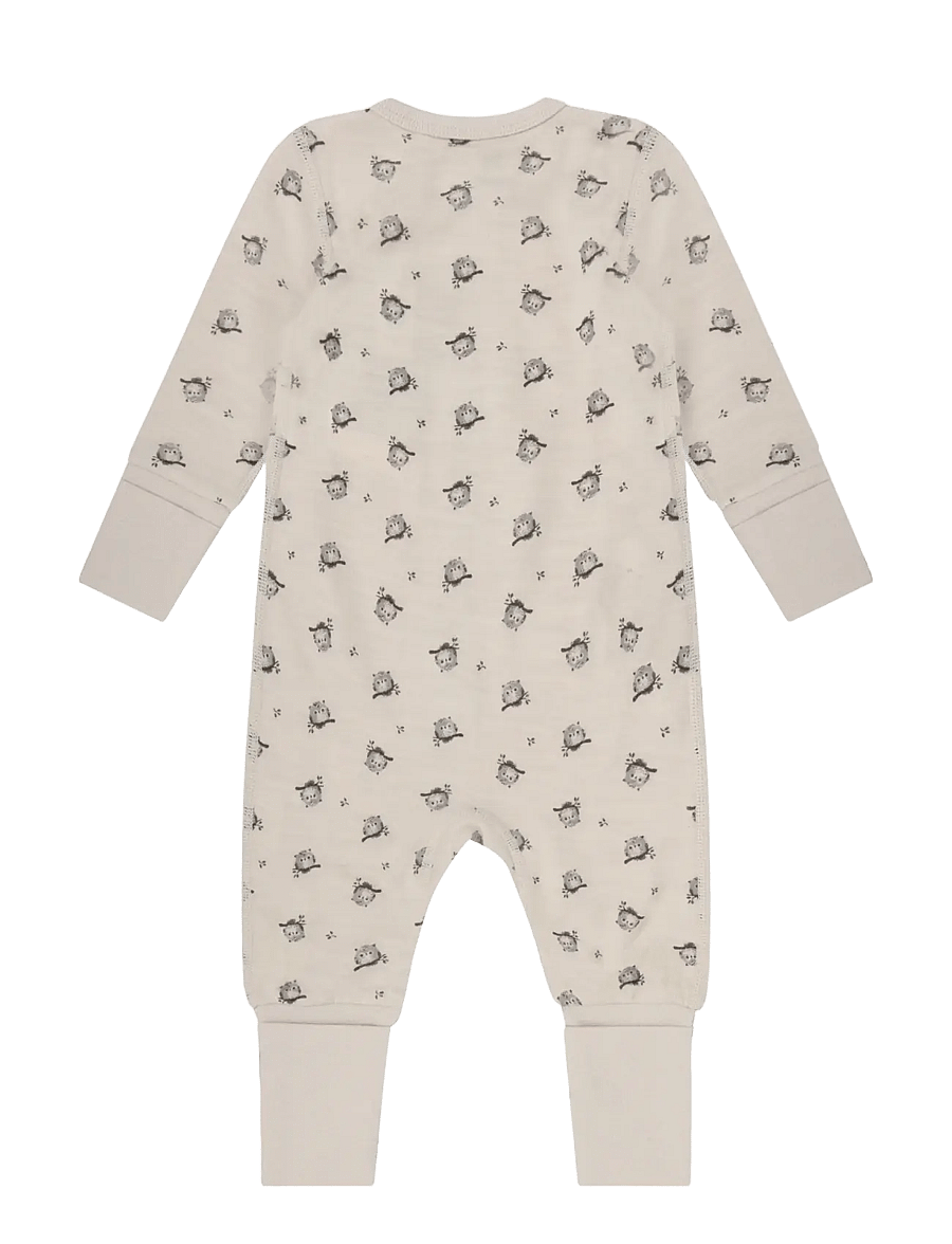 CeLaVi - Jumpsuit LS - AOP - funkionsunterwäsche - baby - mocha meringue - 1