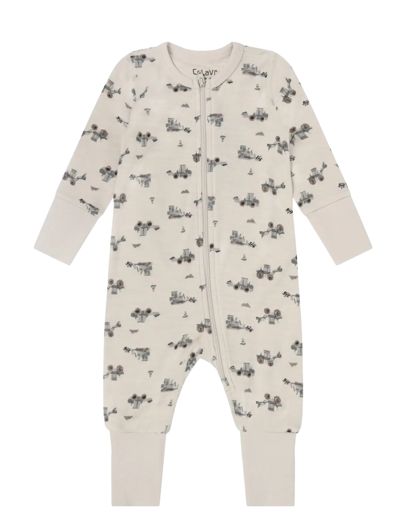 CeLaVi Jumpsuit LS - AOP - Beebiriided - QUIET SHADE / cream