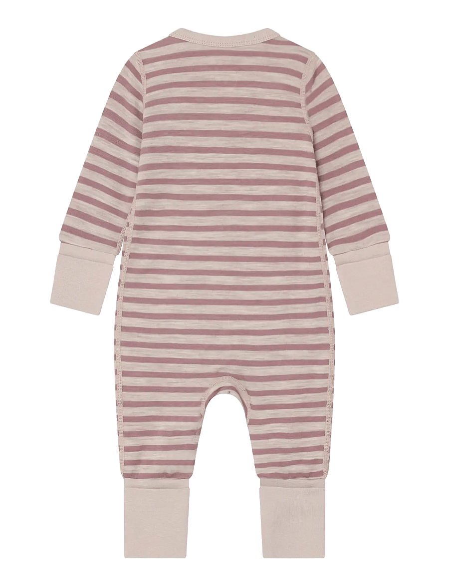 CeLaVi - Jumpsuit LS - YD Stripe - funkionsunterwäsche - baby - grape shake - 1