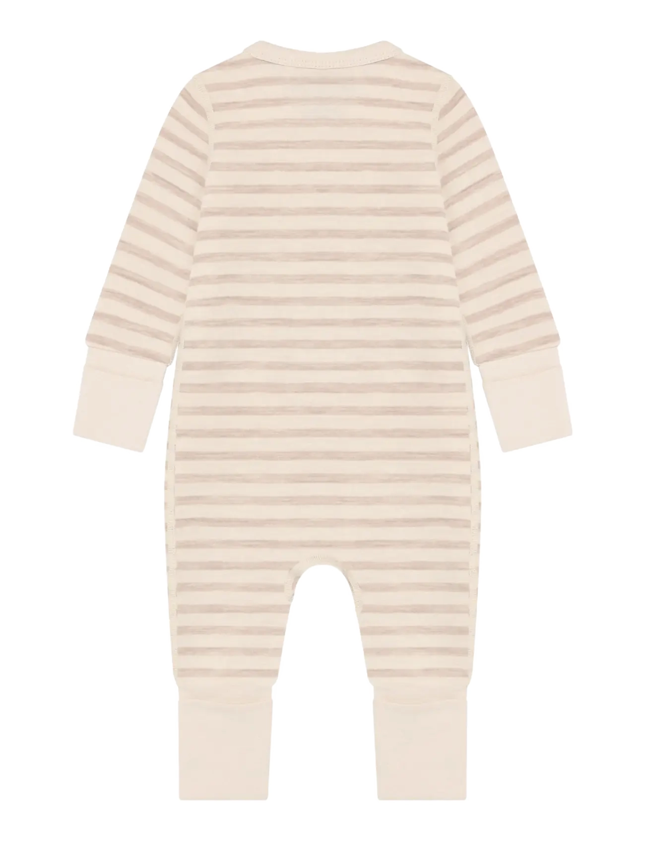 CeLaVi - Jumpsuit LS - YD Stripe - funkionsunterwäsche - baby - mocha meringue - 1