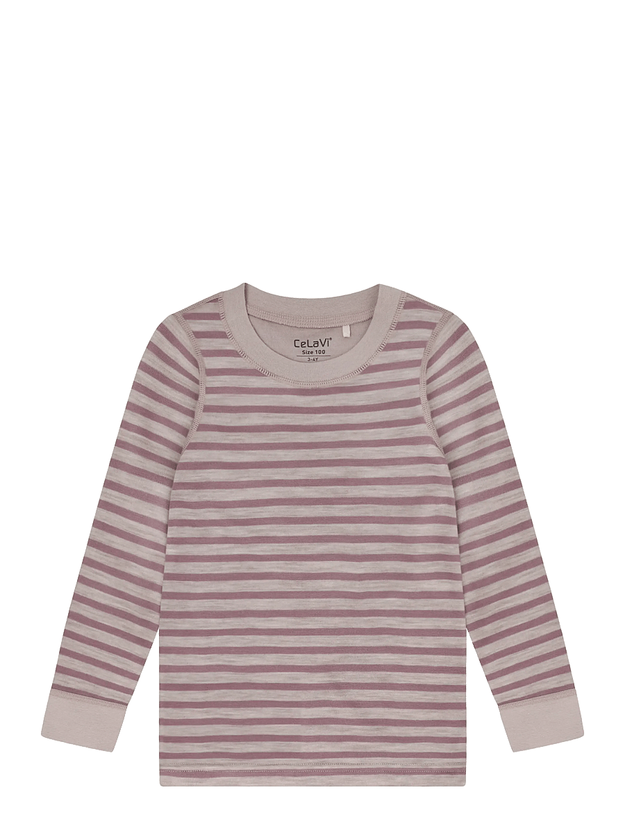 CeLaVi - Blouse LS - YD Stripe - langärmelig - grape shake - 0