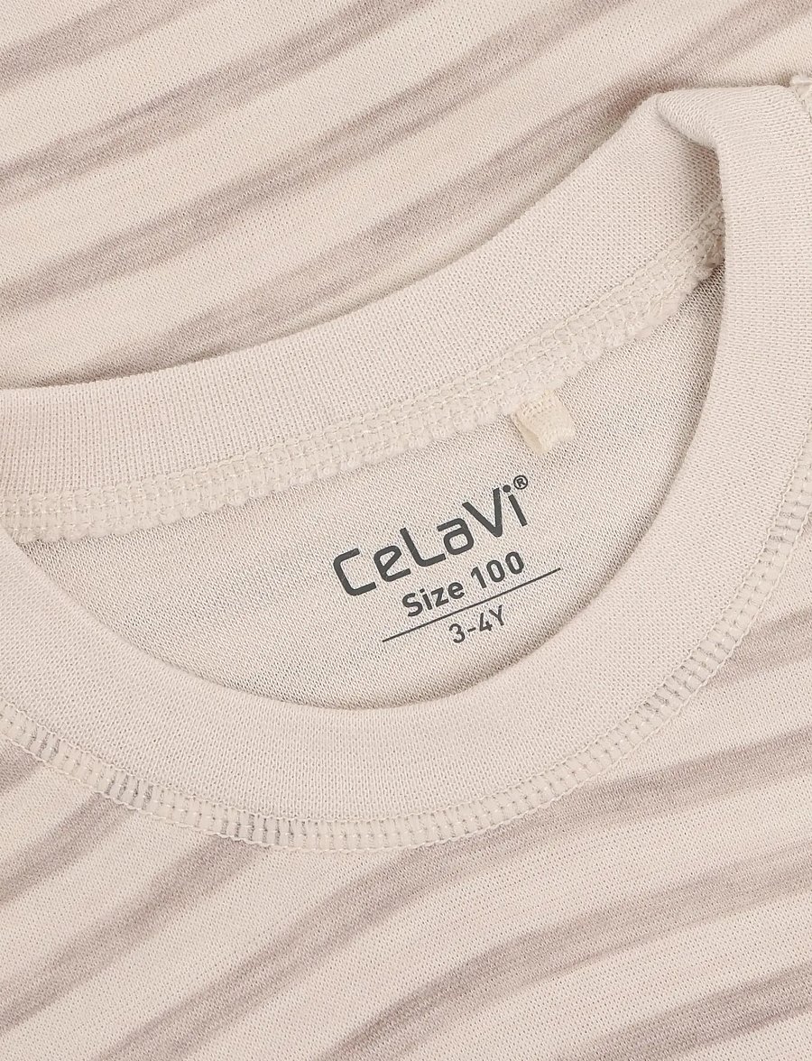 CeLaVi - Blouse LS - YD Stripe - mocha meringue - 2