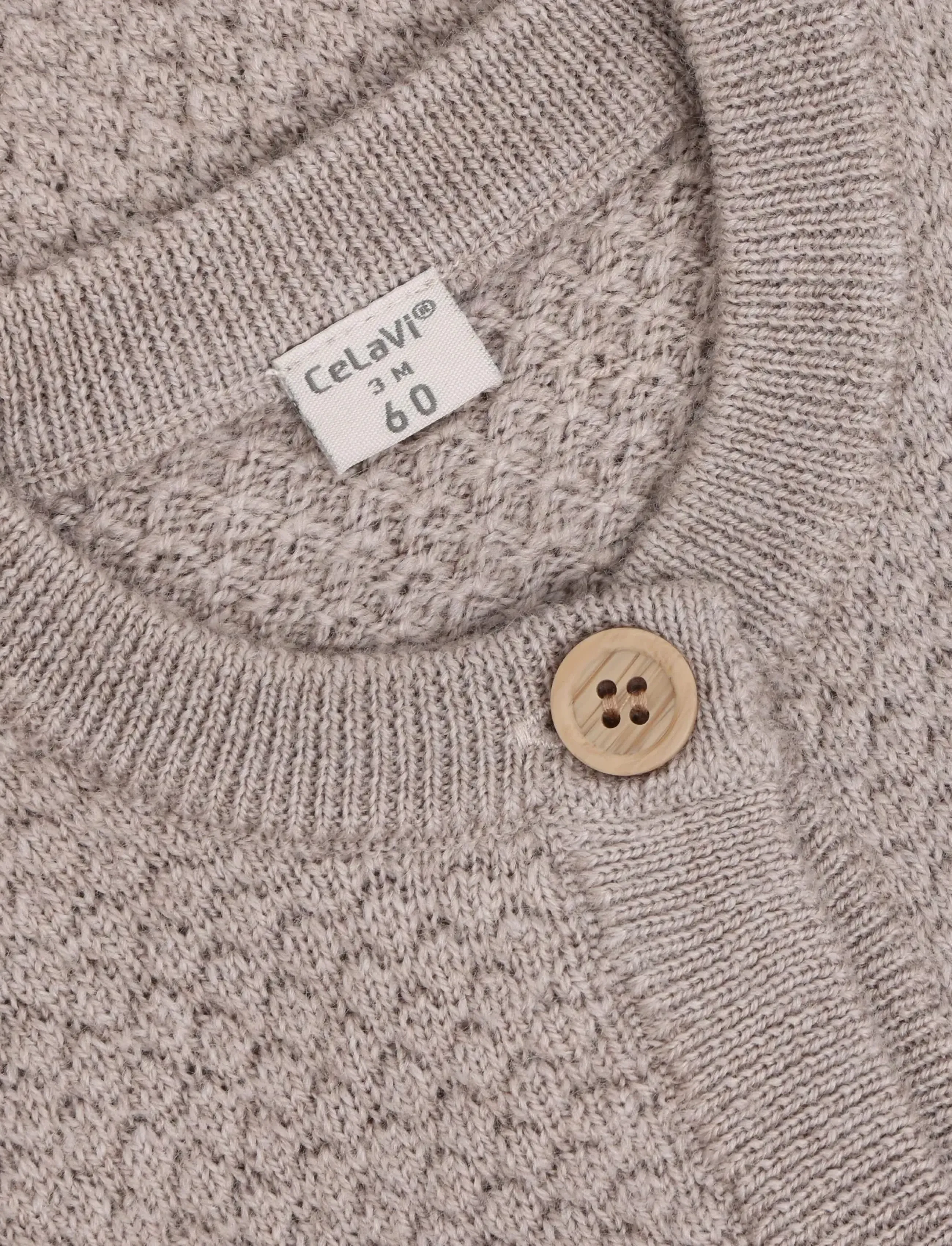 CeLaVi - Jumpsuit - Knitted - base layer baby - mocha meringue melange - 2