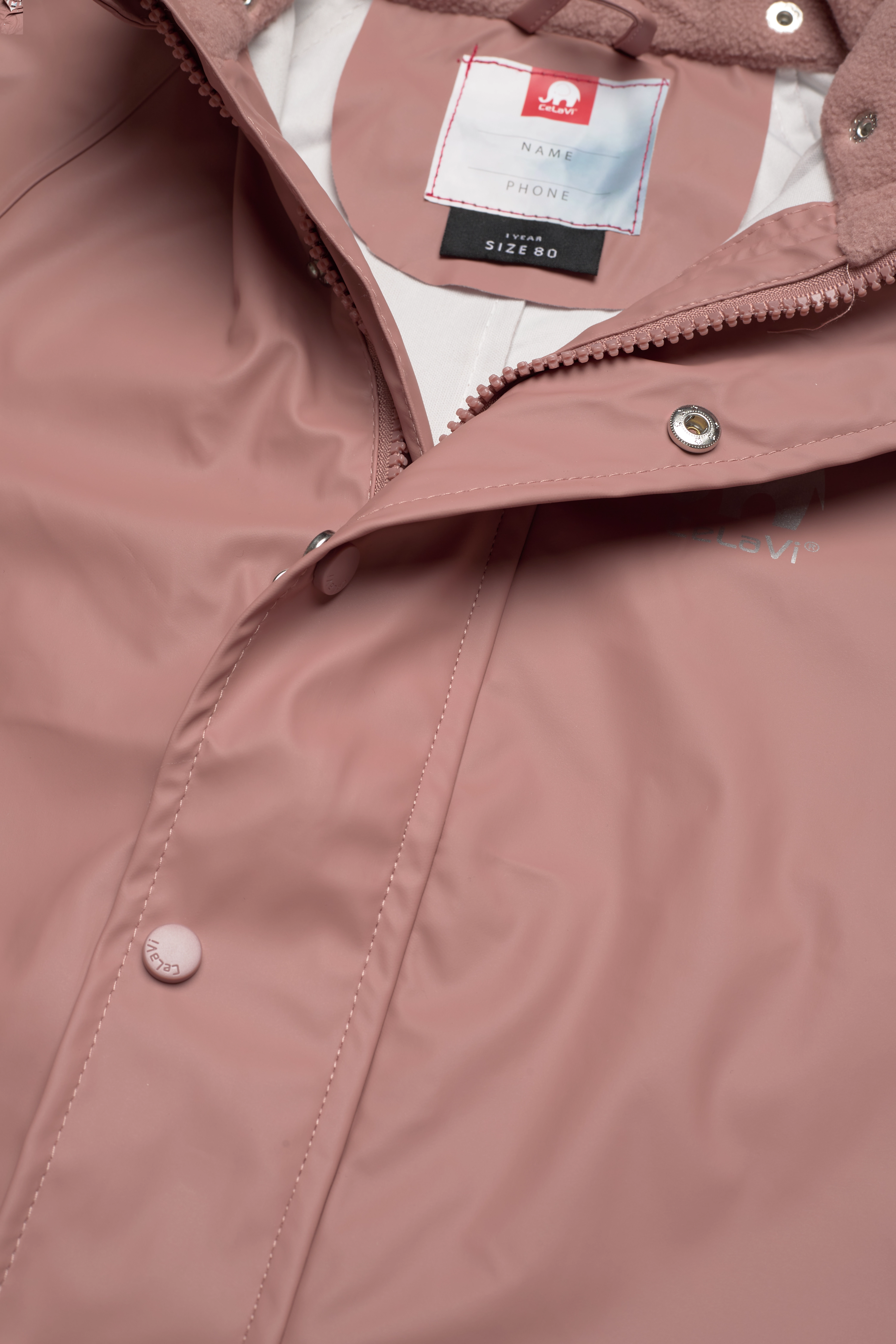 CeLaVi - Rainwear suit -Solid PU - rainwear coveralls - burlwood - 4