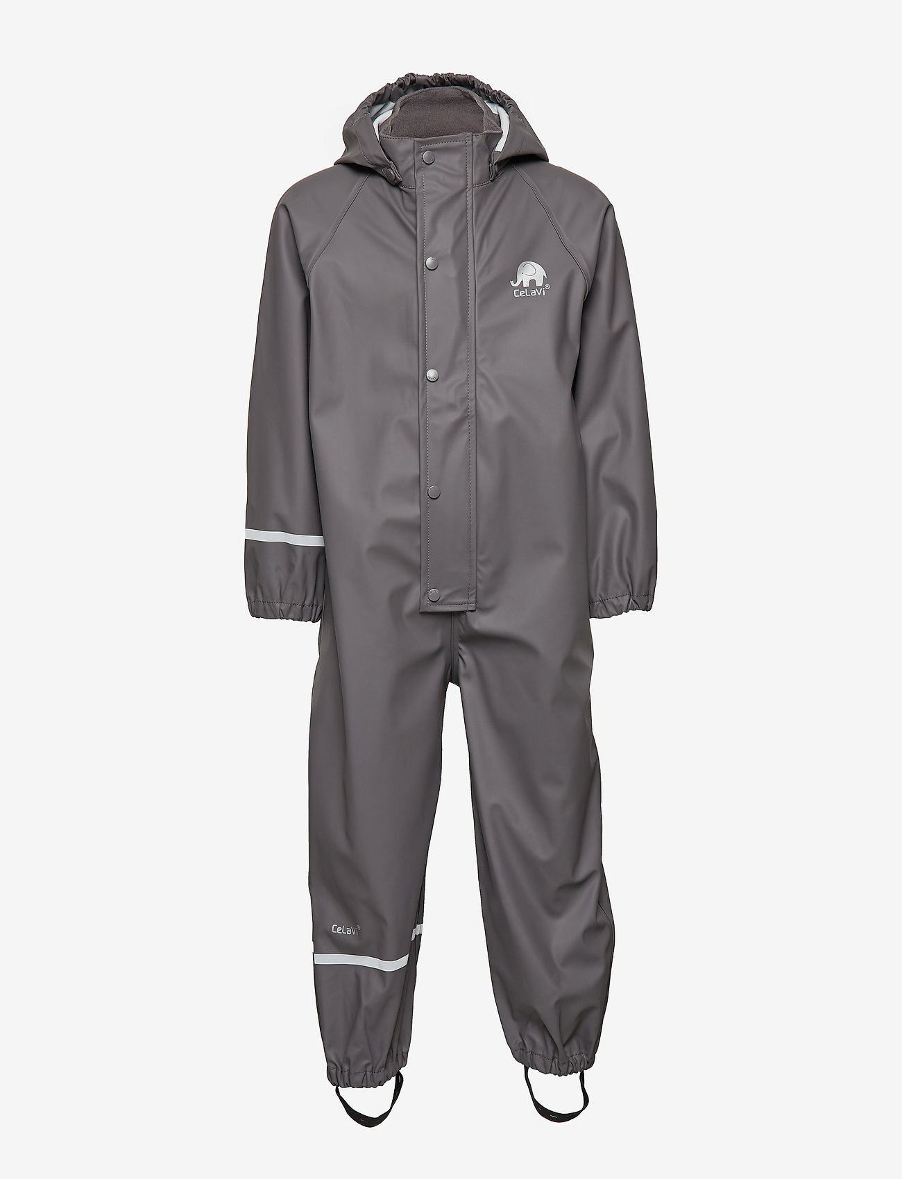 CeLaVi - Rainwear suit -Solid PU - rainwear coveralls - grey - 1