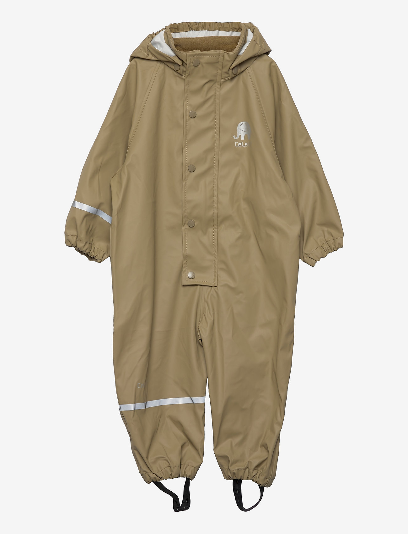 CeLaVi - Rainwear suit -Solid PU - rainwear coveralls - khaki - 0