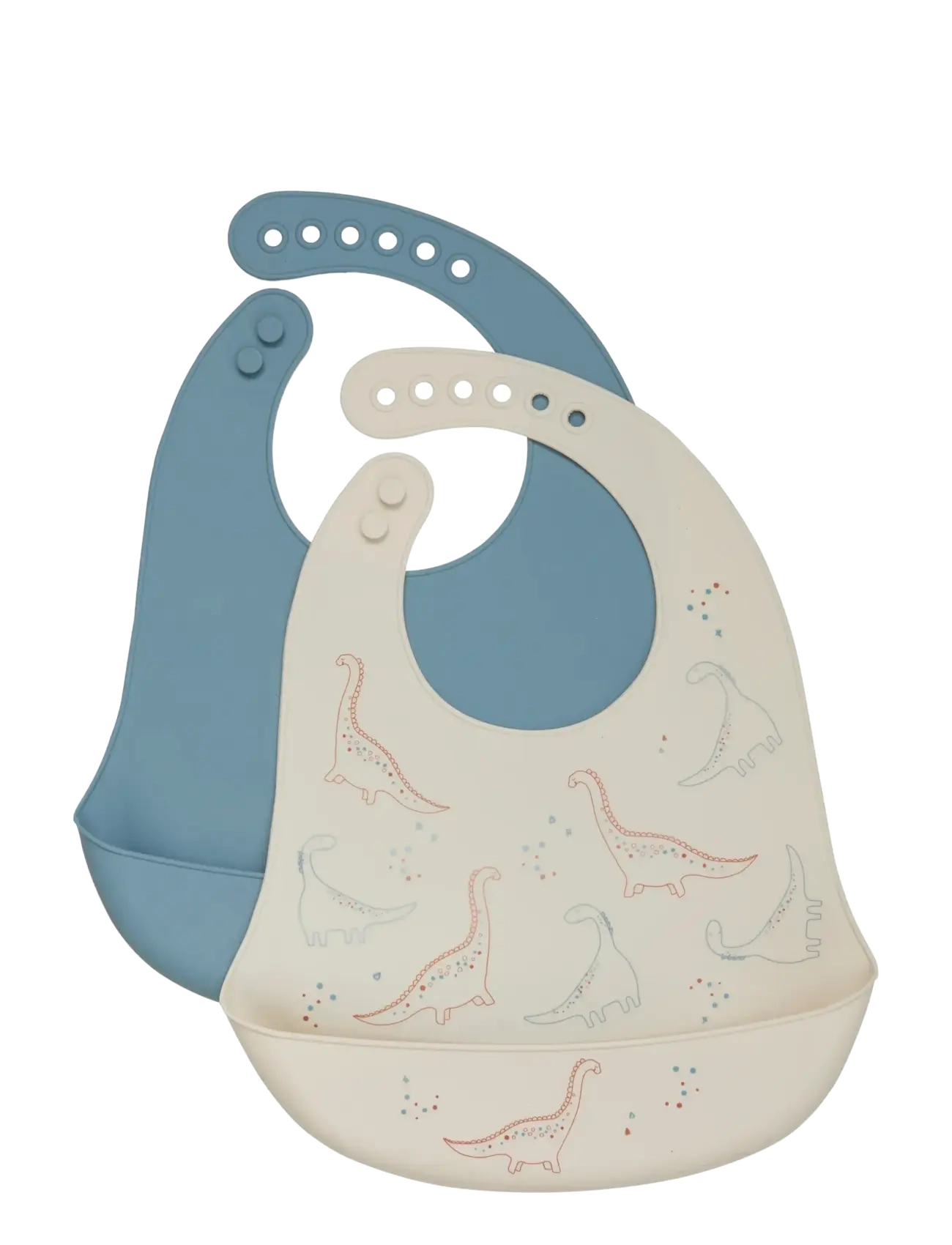 CeLaVi Silicon Bib (2-Pack), Børn, Silikone Hagesmæk, Blå, Str: ONE SIZE