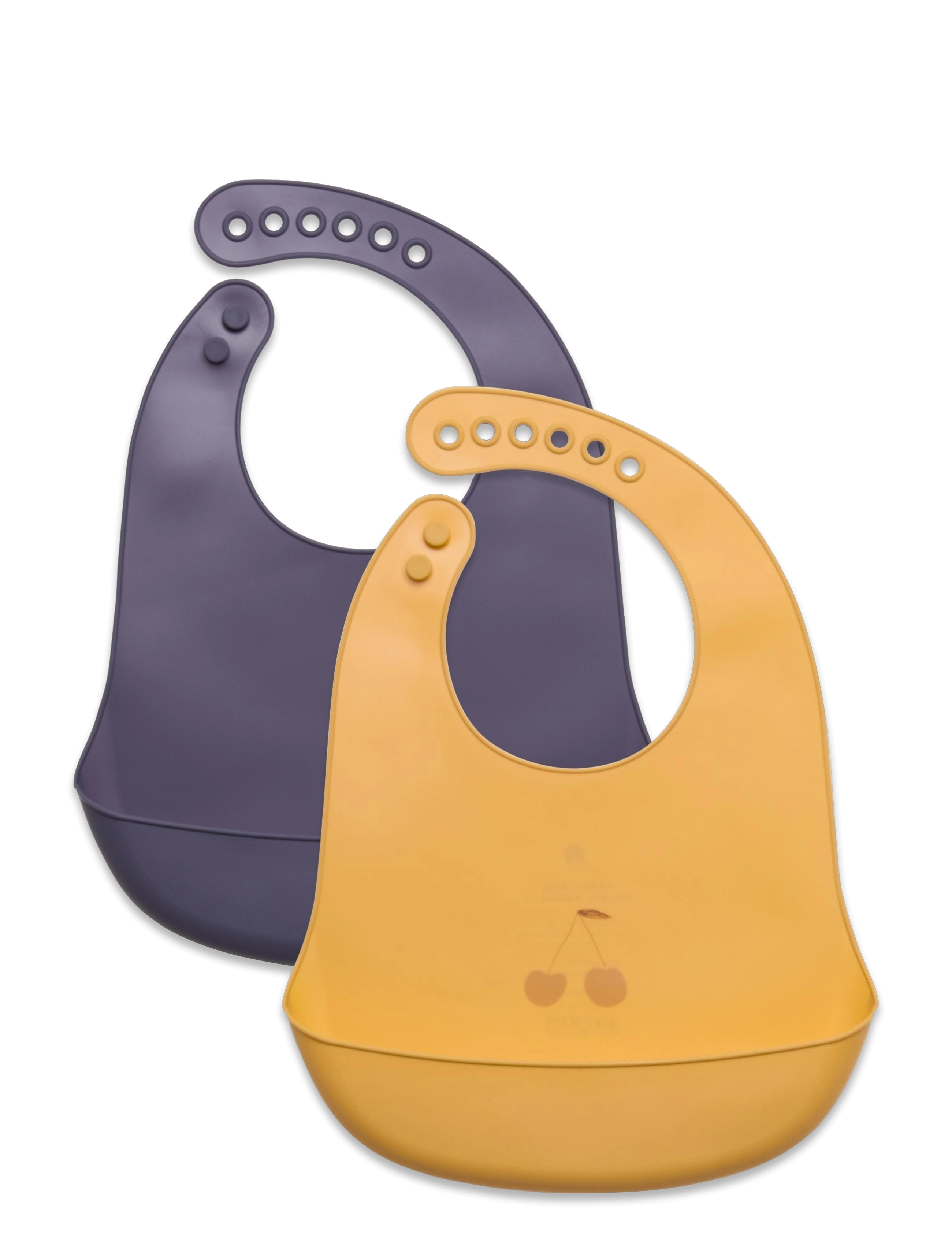 CeLaVi - Silicon Bib (2-pack) - hagesmække uden ærmer - blue granite - 1
