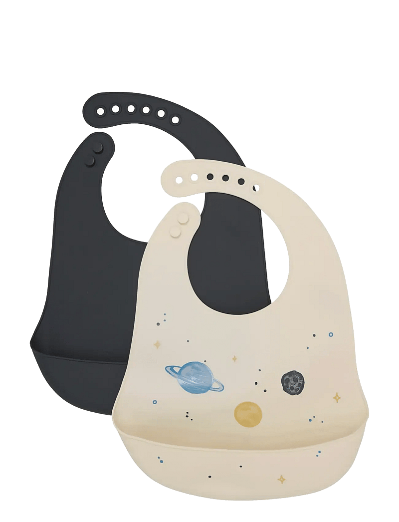 CeLaVi - Silicon Bib (2-pack) - hagesmække uden ærmer - dark navy - 0