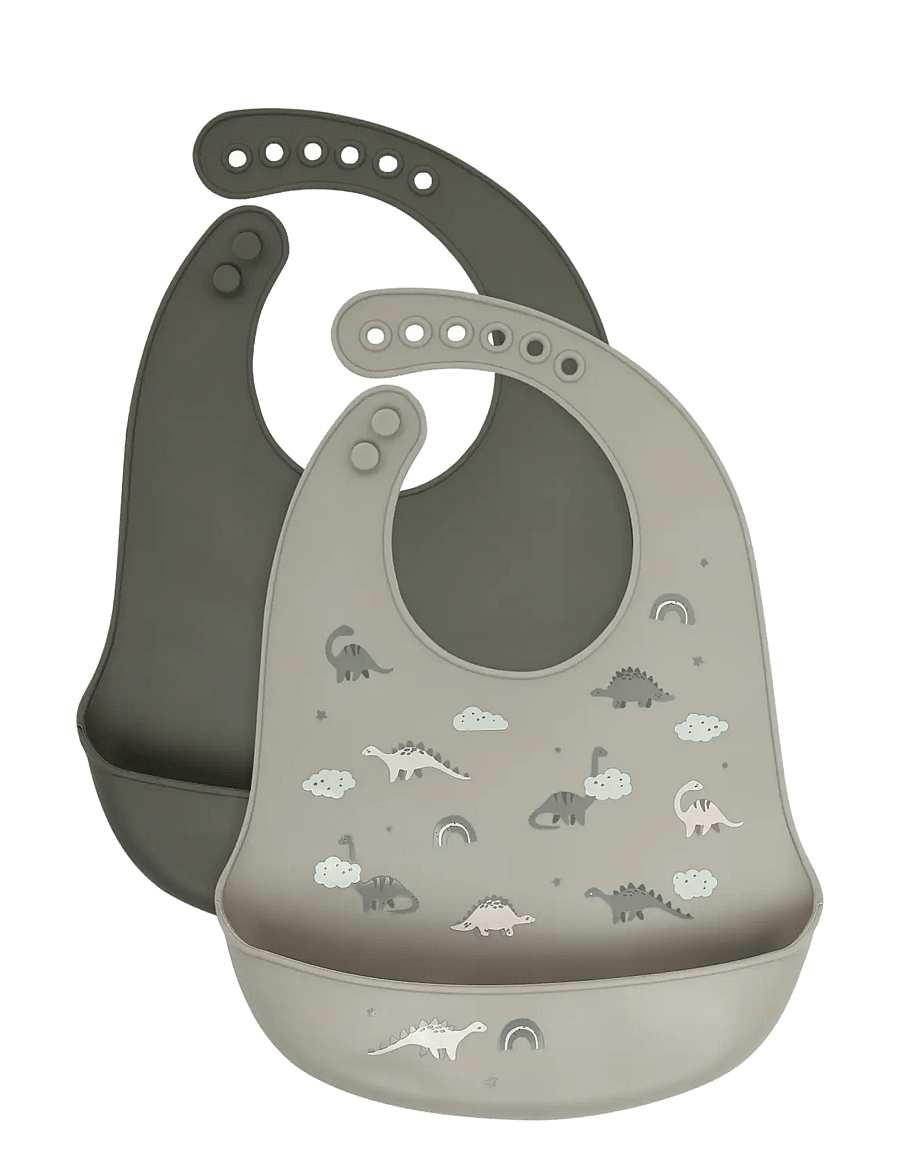CeLaVi - Silicon Bib (2-pack) - Ärmellose lätzchen - dried sage - 0
