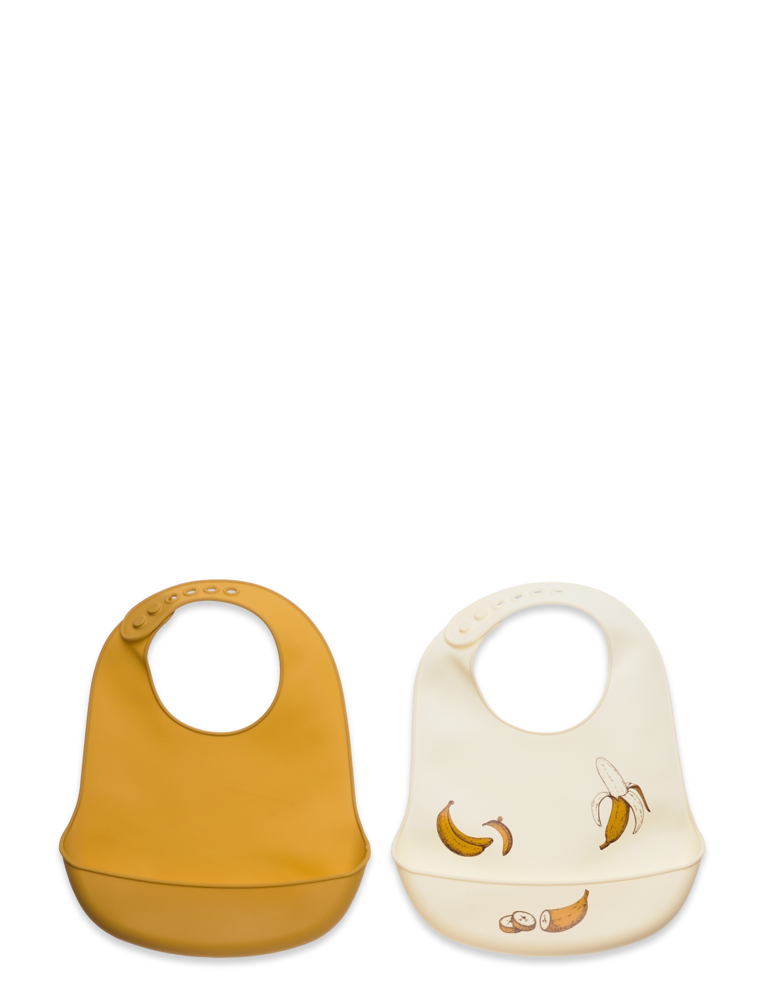 CeLaVi Silicon Bib (2-Pack), Børn, Silikone Hagesmæk, Gul, Str: ONE SIZE