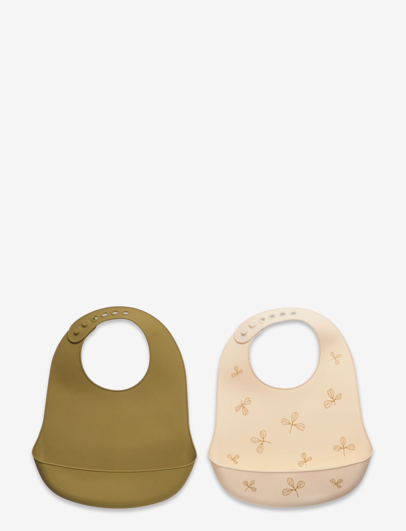 CeLaVi - Silicon Bib (2-pack) - hagesmække uden ærmer - khaki - 0