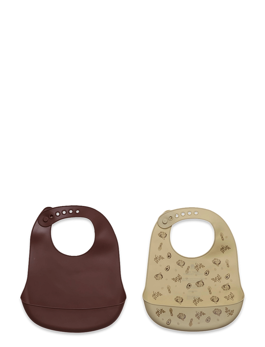 CeLaVi - Silicon Bib (2-pack) - Ärmlösa haklappar - rocky road - 0