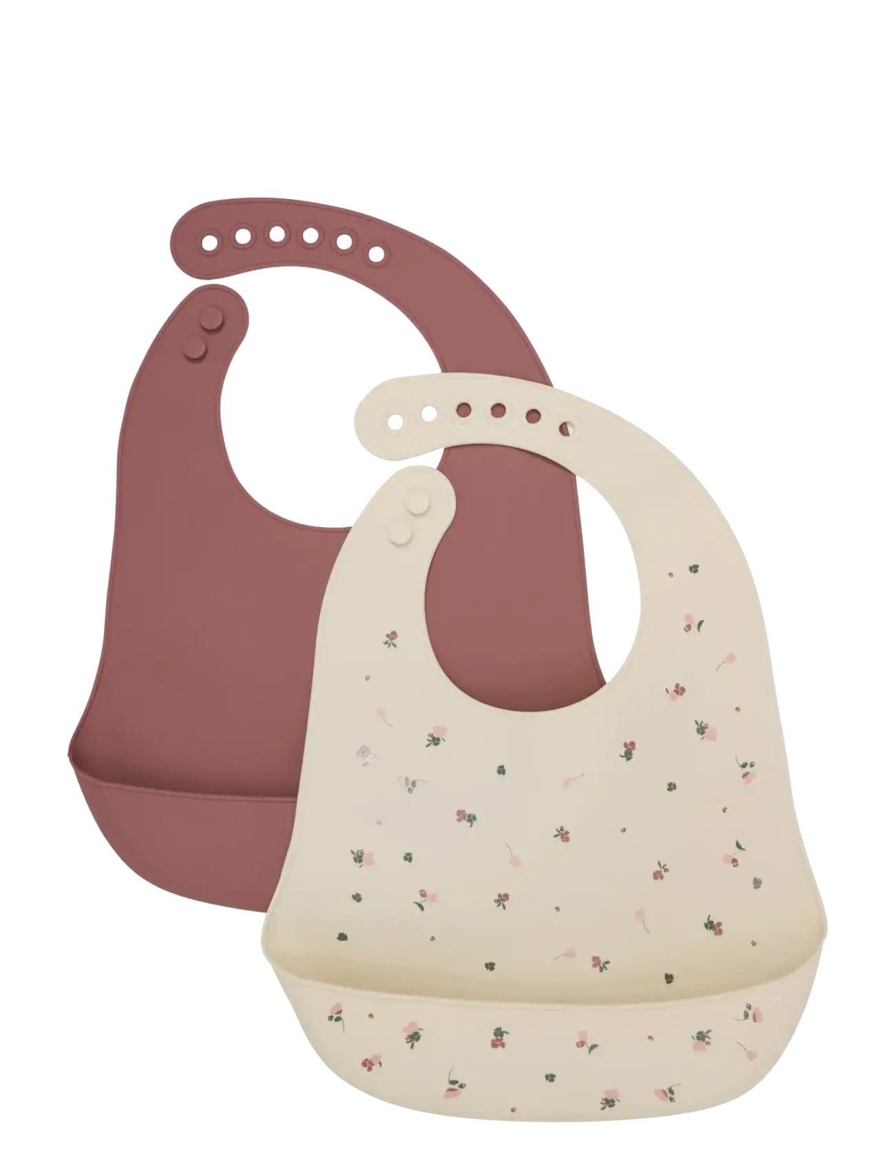CeLaVi Silicon Bib (2-pack) - CeLaVi - ROSE BROWN / multi