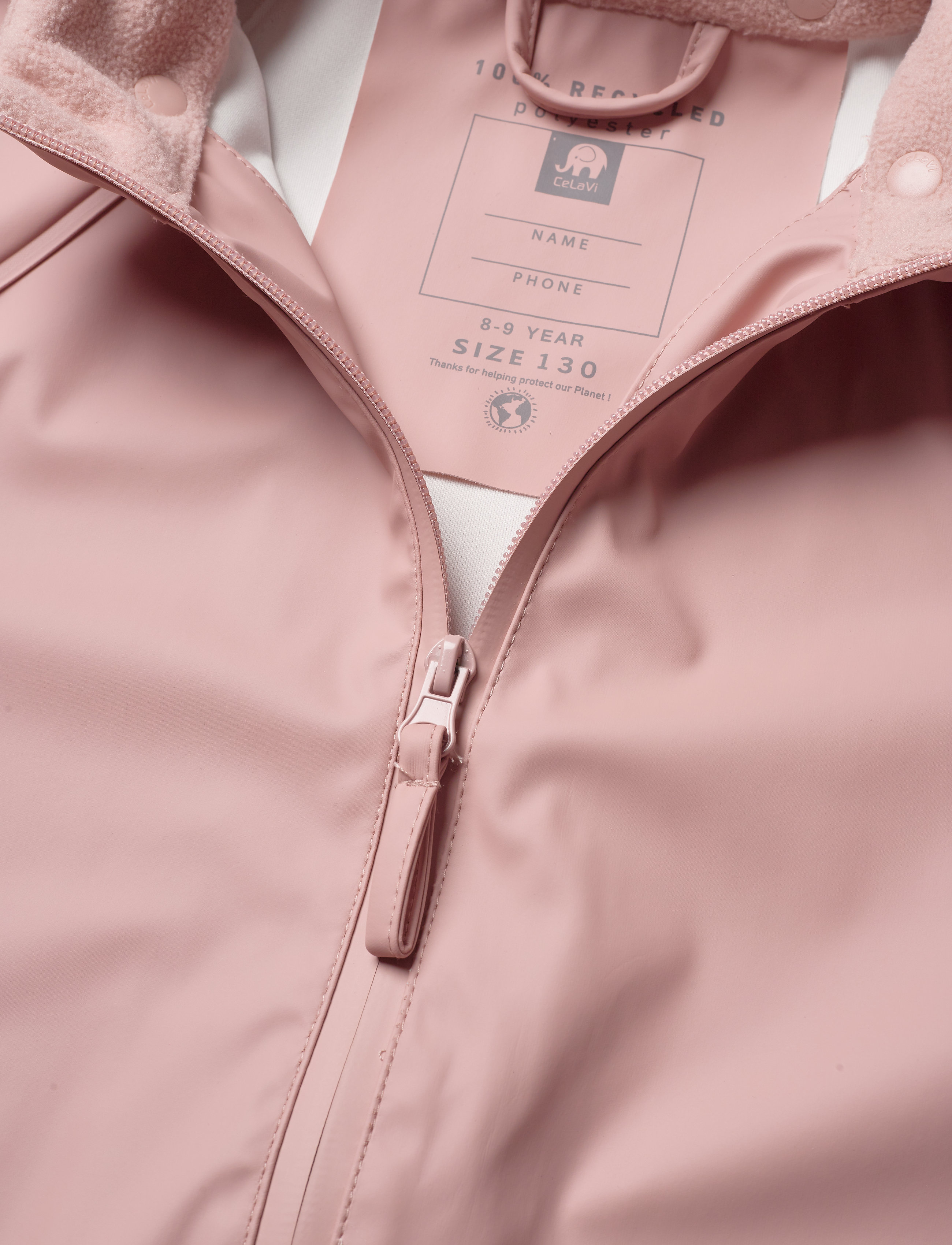CeLaVi - Basic rainwear set -Recycle PU - regensets - misty rose - 4