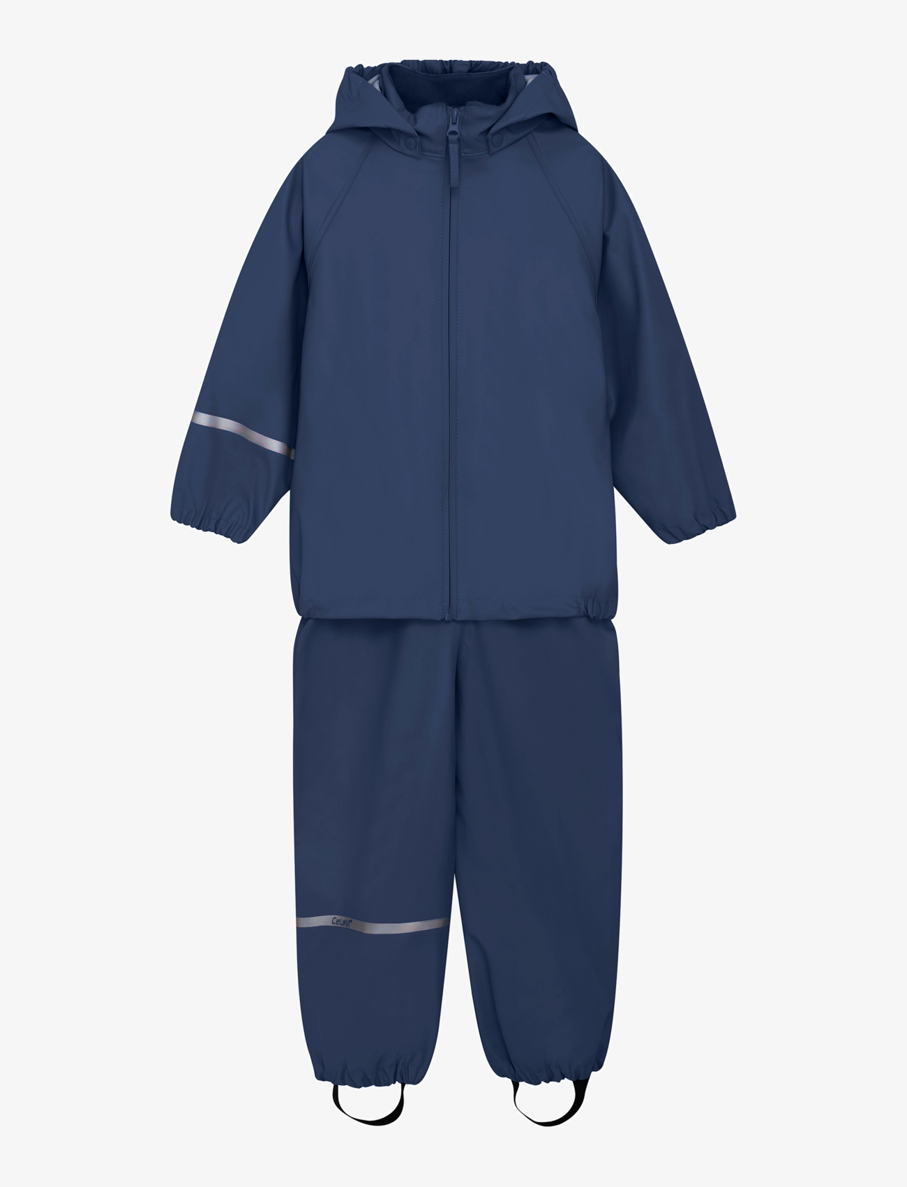 CeLaVi Basic Rainwear Set -Recycle Pu, 100, Rainwear, Marineblau - Sets, Kinder