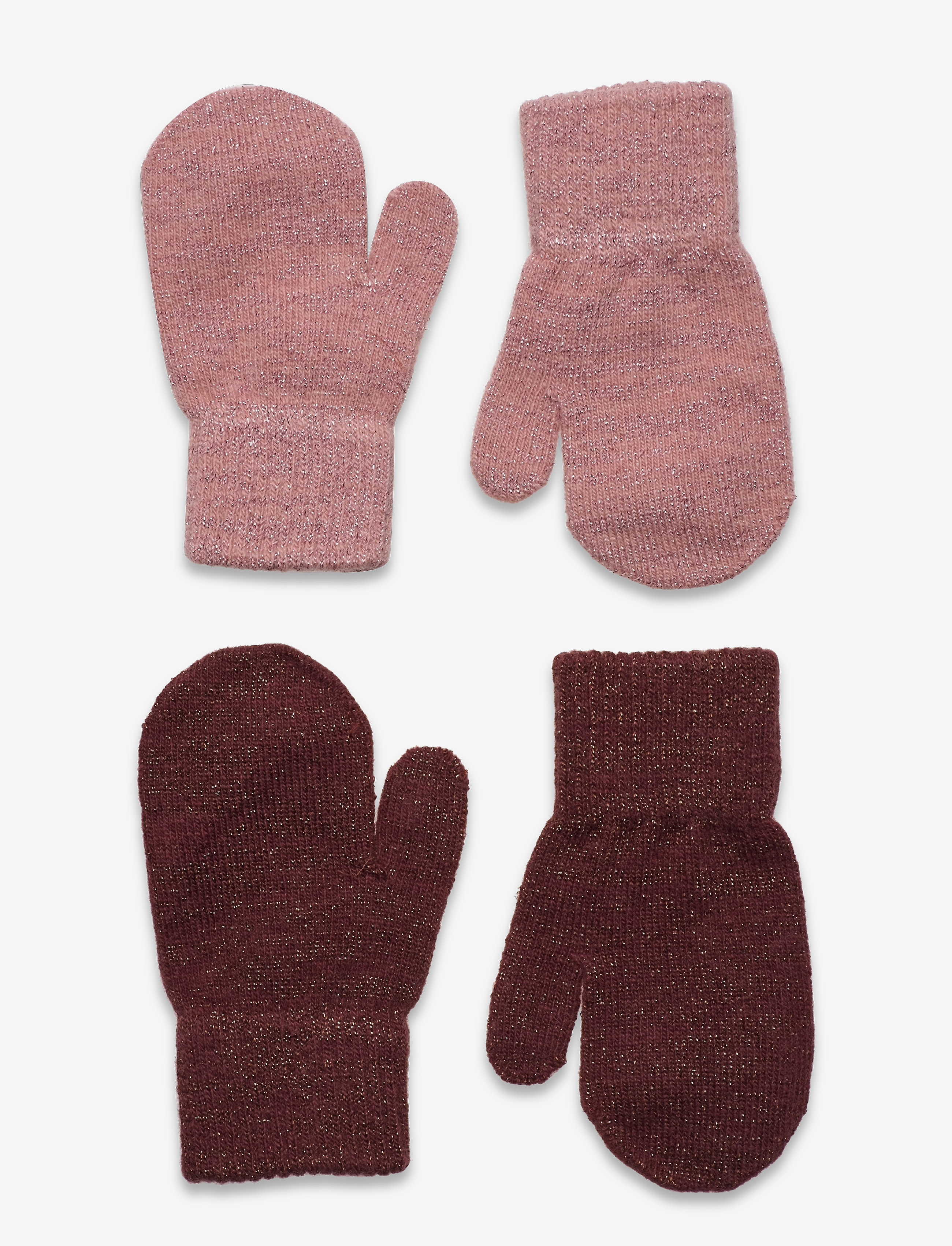 CeLaVi Magic Glitter Mittens 2-Pack, 98-116, Gloves & Mittens, Rosa - Kinder