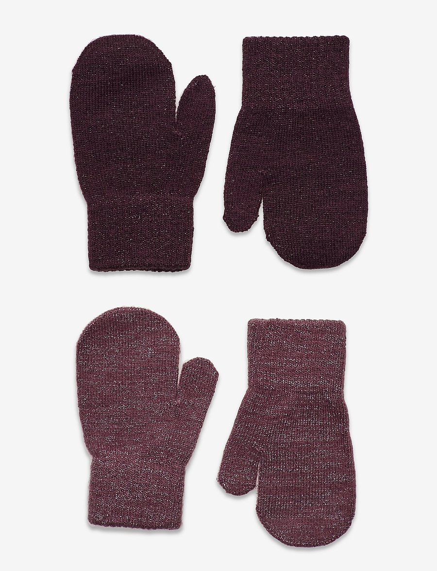 CeLaVi - Magic Glitter Mittens 2-pack - kindad - rose brown - 0
