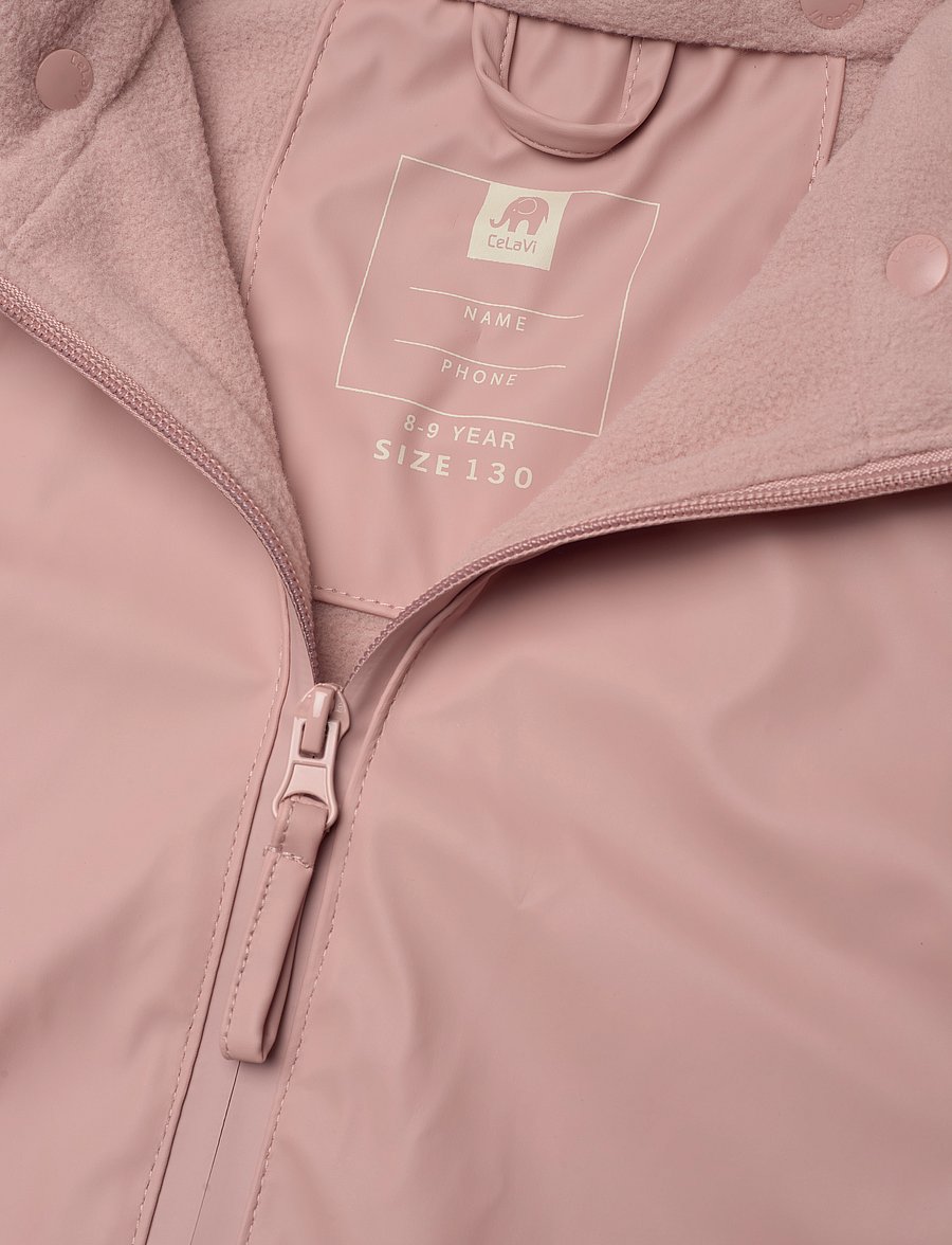 CeLaVi - Rainwear set lining -PU - gefütterte regenkleidung - misty rose - 4