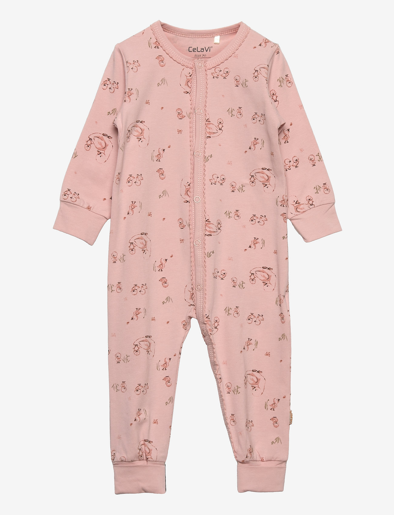CeLaVi - Nightsuit w. AOP - schlafoveralls - sepia rose - 0