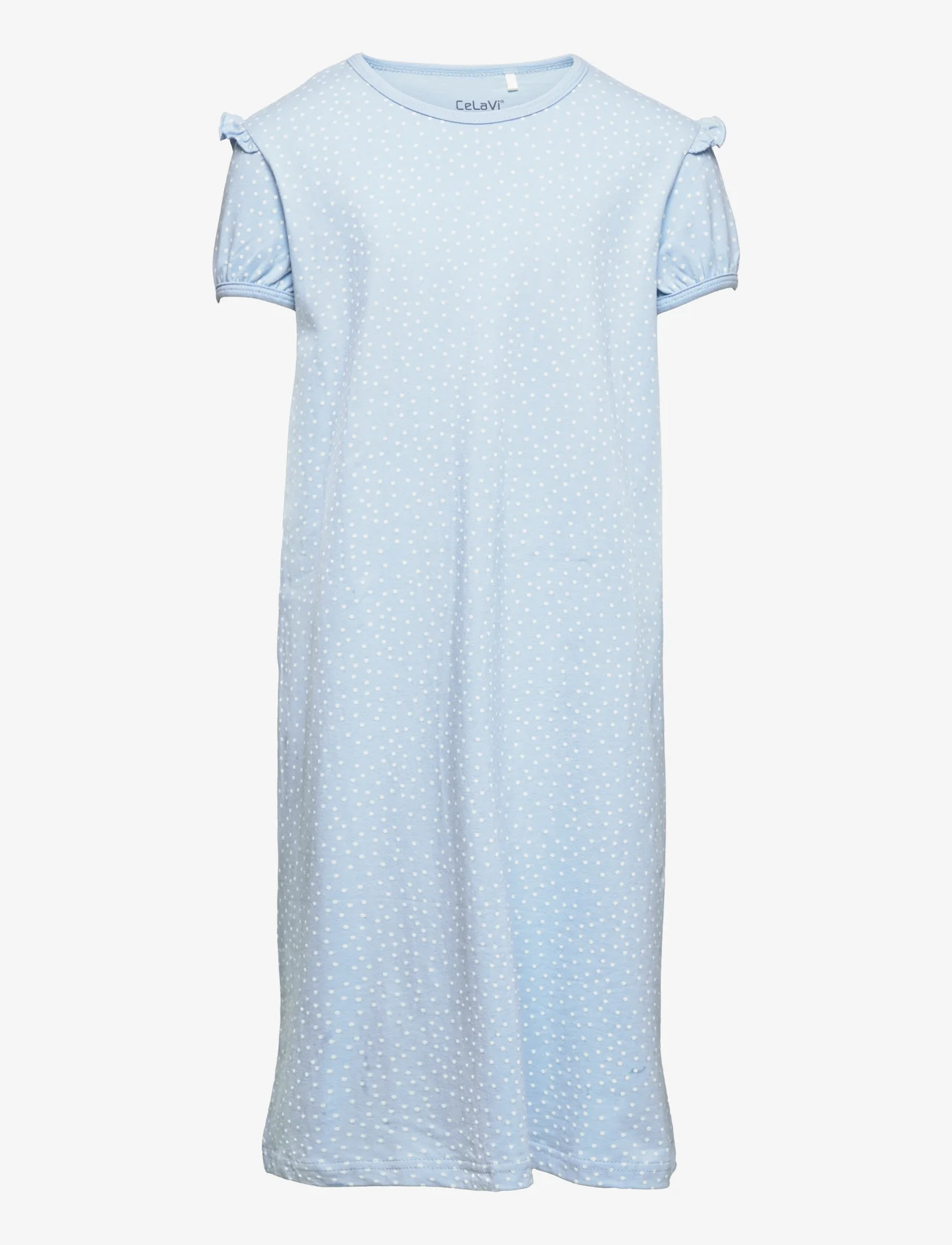 CeLaVi - Nightdress SS -AOP - short-sleeved casual dresses - dream blue - 0