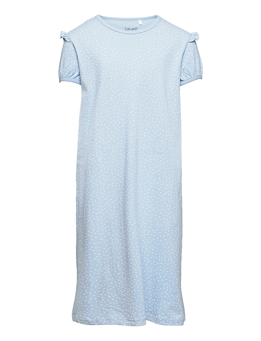 CeLaVi - Nightdress SS -AOP - kortärmade babyklänningar - dream blue - 0