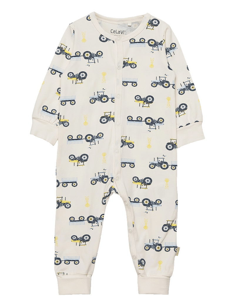 CeLaVi - Nightsuit w. AOP - magamiskombinesoonid - sea salt - 0