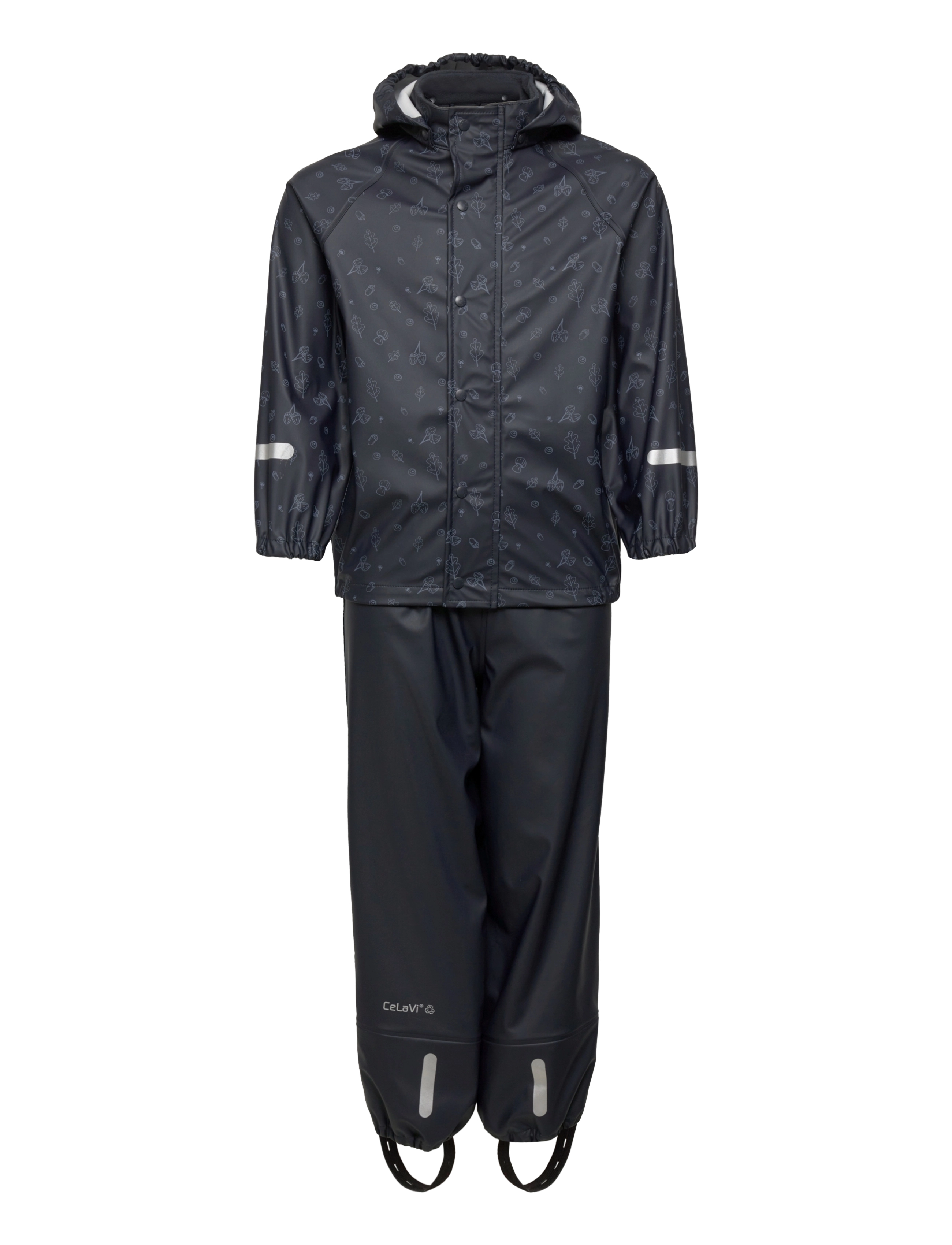 CeLaVi Rainwear Set Aop -Recycle Pu, 68-74, Rainwear, Blau - Sets, Kinder