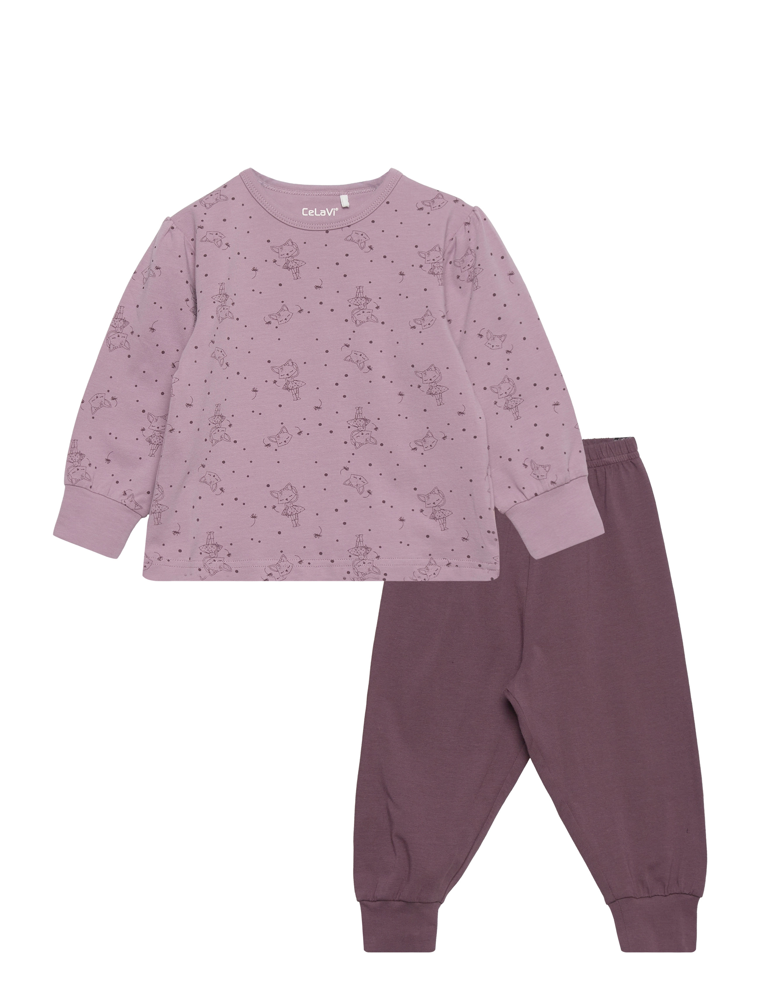 CeLaVi Pyjamas W. Aop, 130, Purple, Pyjamas > Pyjamas-Sæt, Børn