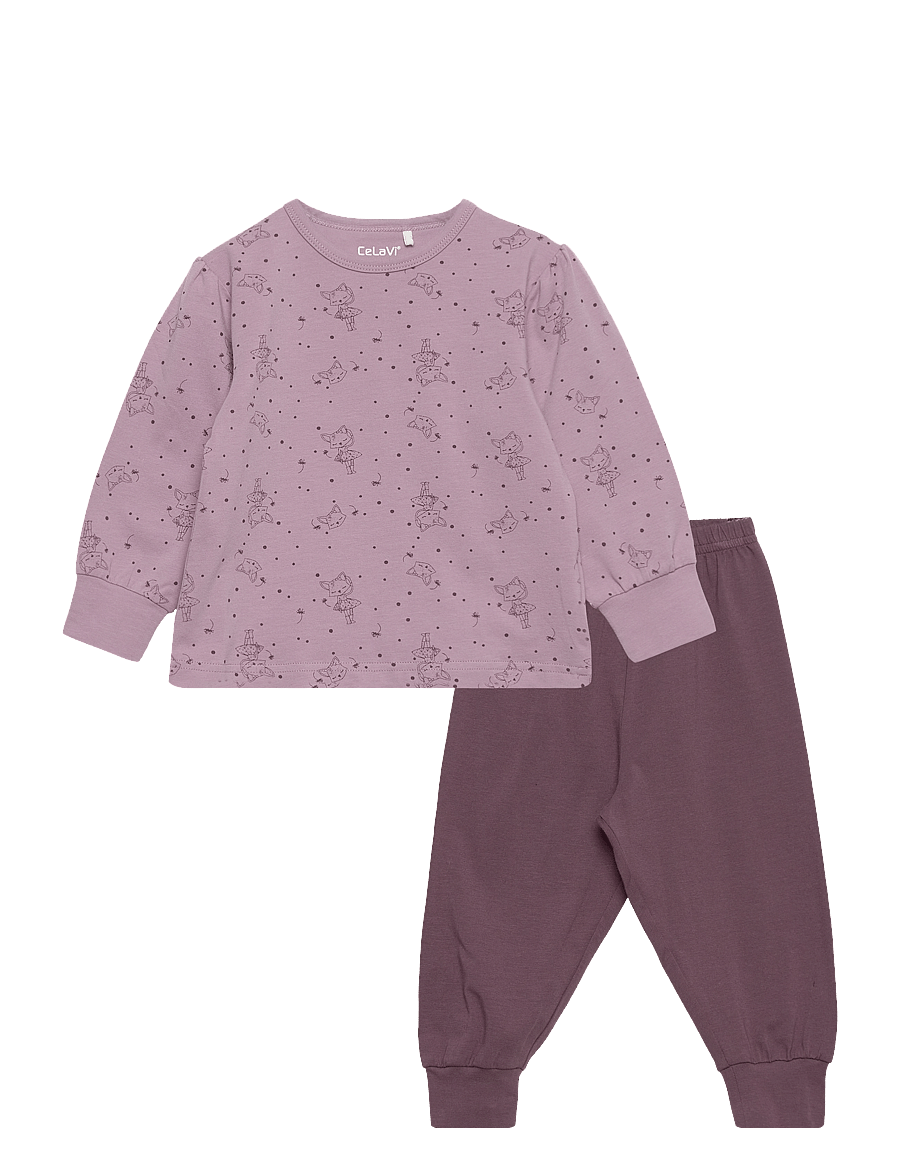 CeLaVi - Pyjamas w. AOP - pižamų komplektai - elderberry - 0