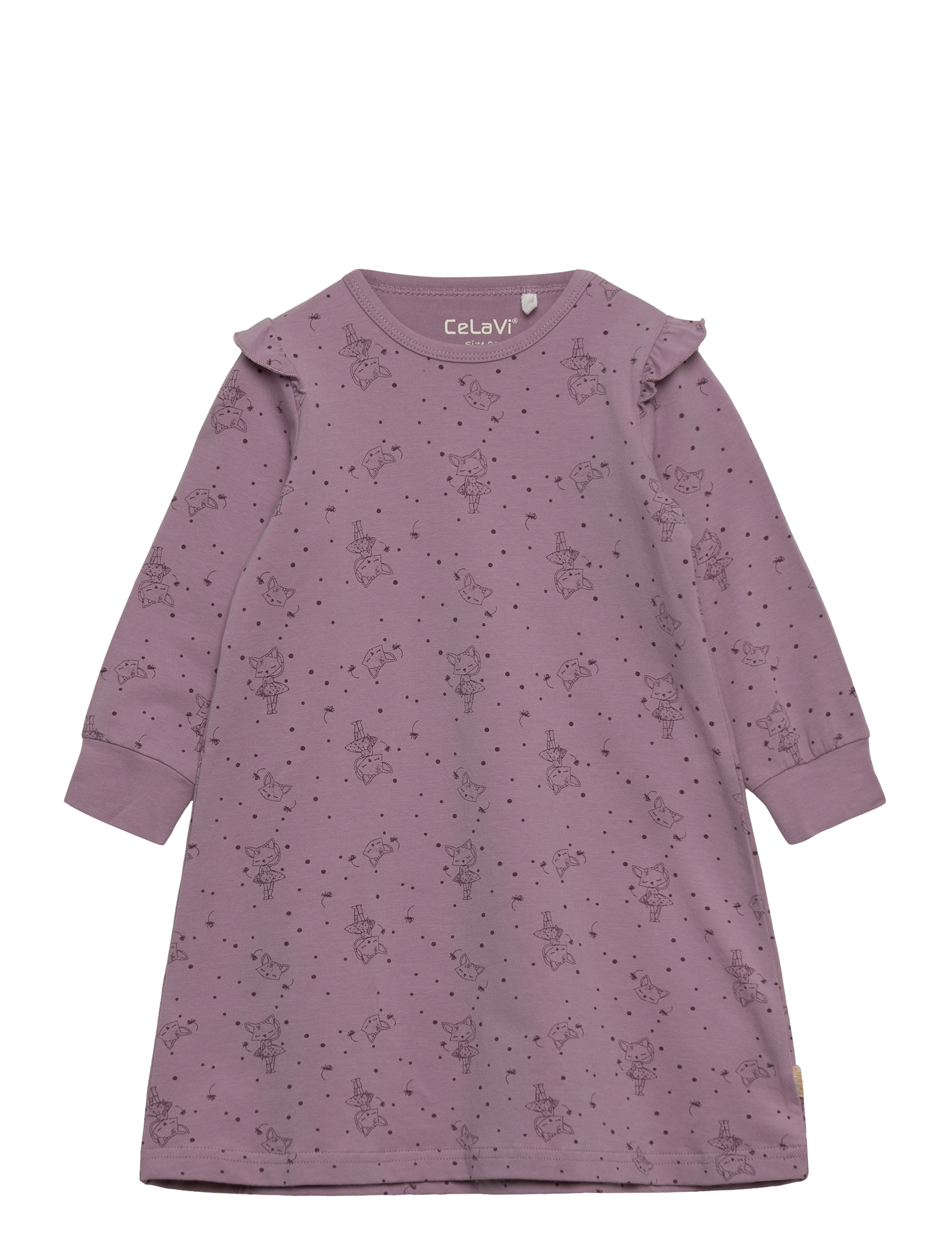 CeLaVi Nightdress -Aop, 130, Casual Dresses, Lila - Long-sleeved Kinder