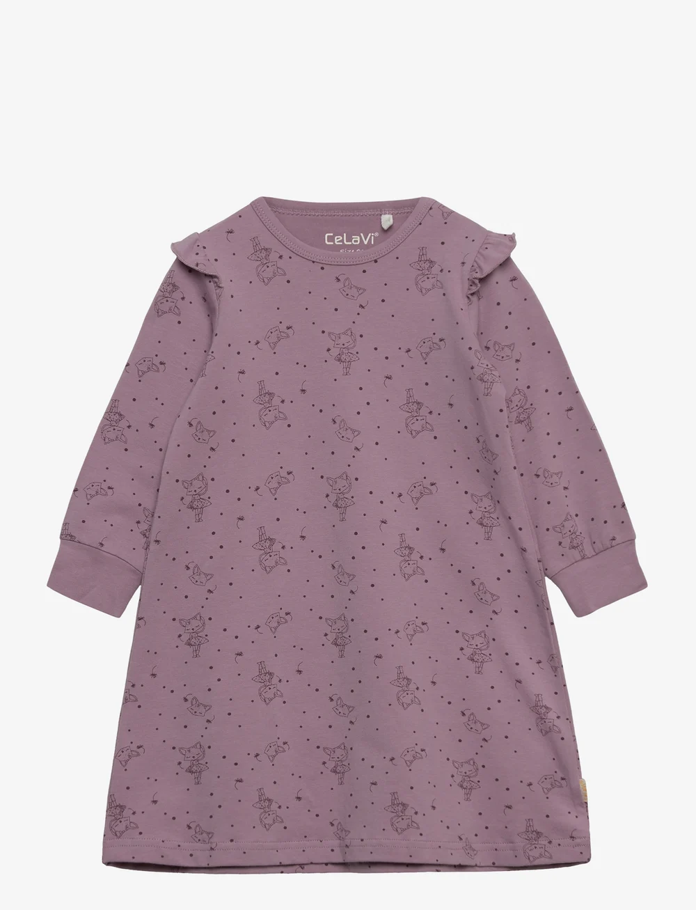 CeLaVi - Nightdress -AOP - long-sleeved baby dresses - elderberry - 0