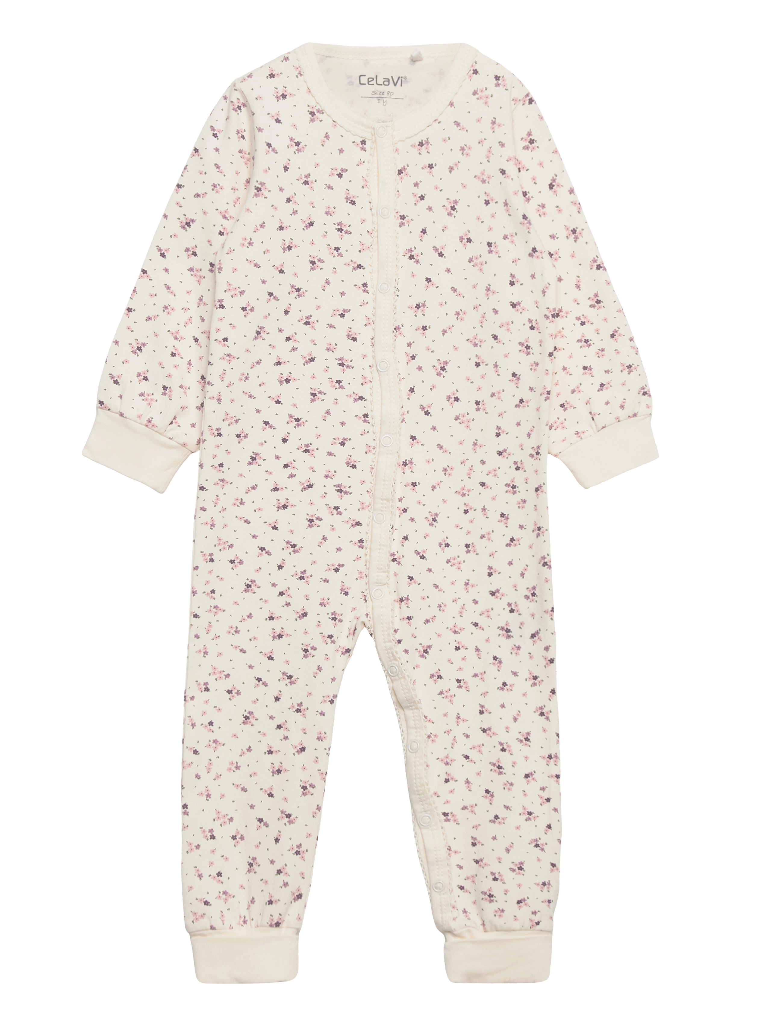CeLaVi Nightsuit W. Aop, 70, Pyjamas, Creme - Pyjamas Onesie, Kinder