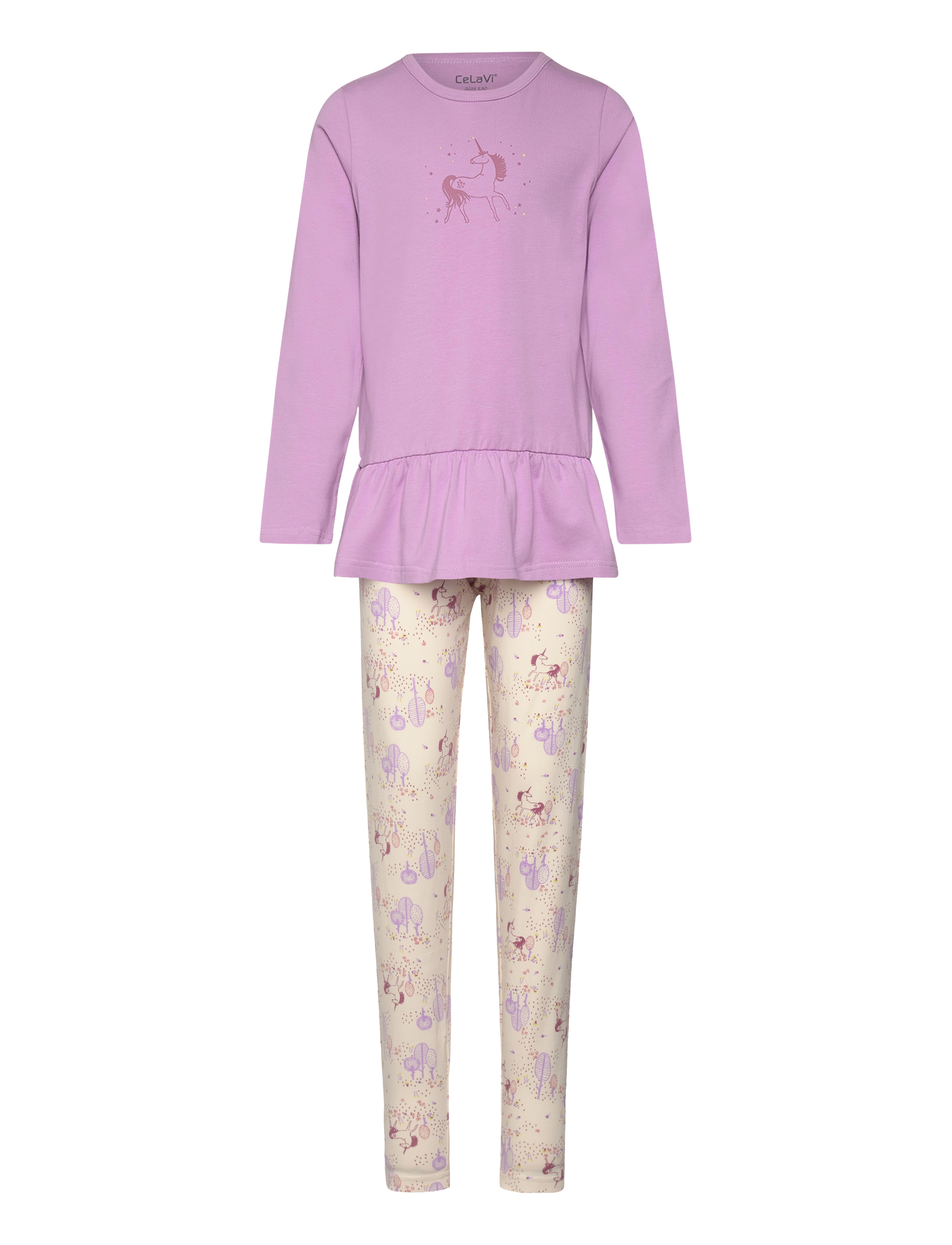 CeLaVi Pyjamas Set W. Leggings, 80, Purple, Pyjamas > Pyjamas-Sæt, Børn