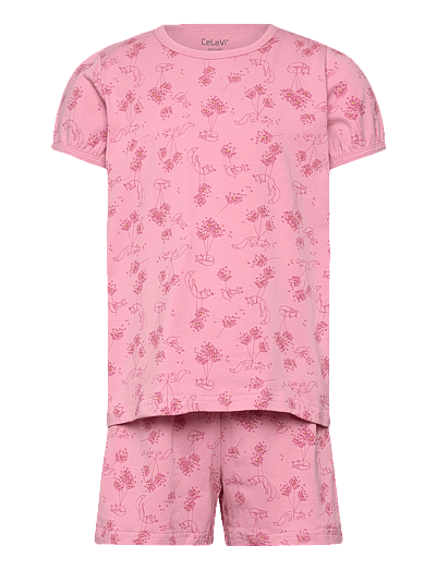 CeLaVi Pyjamas SS w. AOP - Baby 0 bis 2 Jahren - POLIGNAC / pink/rose