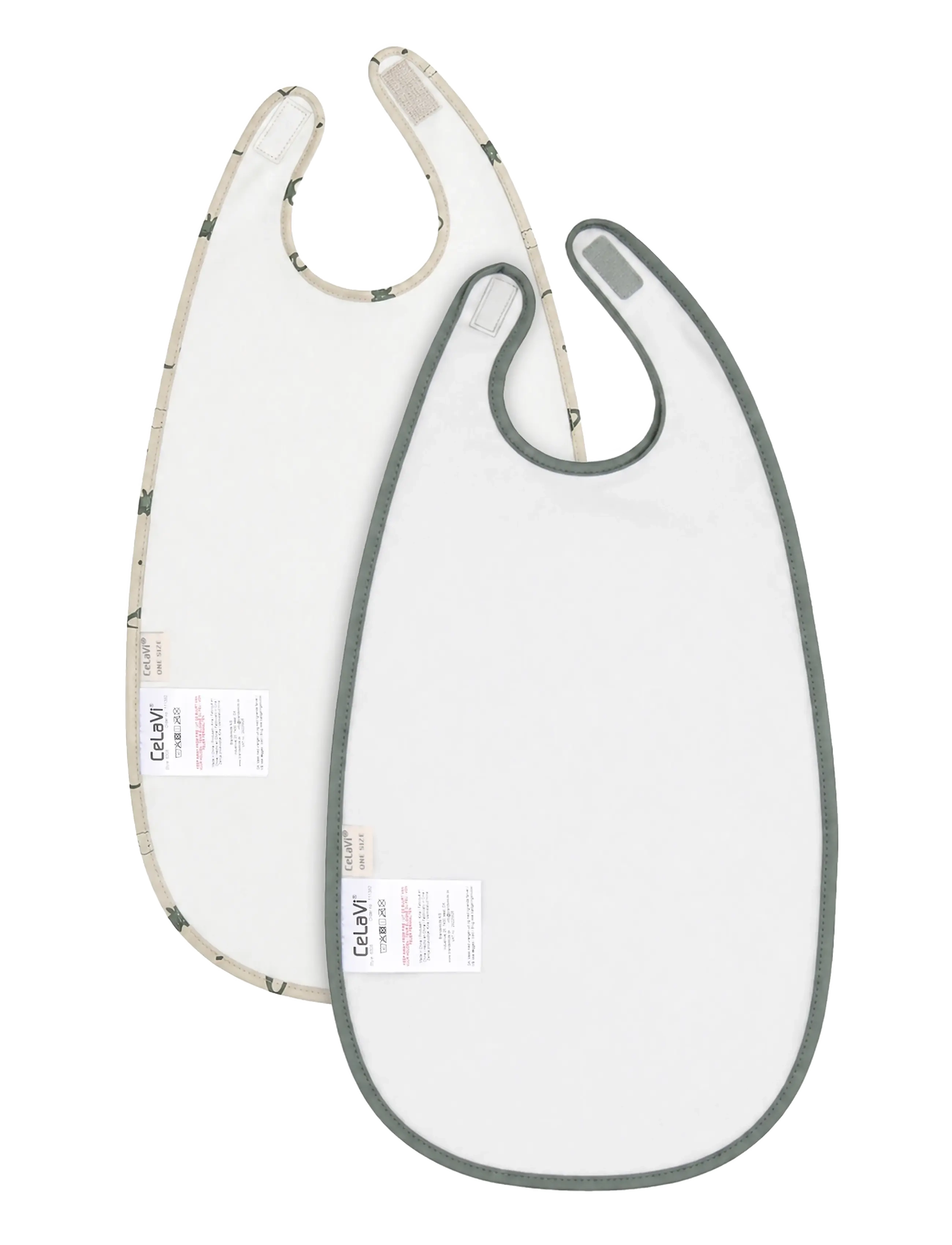 CeLaVi - Long PU Bib 2-pack - hagesmække uden ærmer - agave green - 1