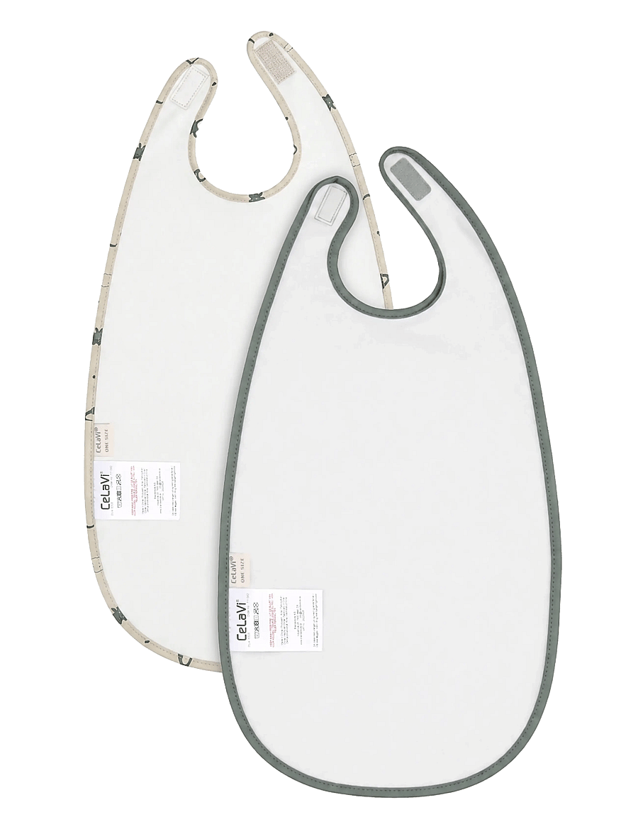 CeLaVi - Long PU Bib 2-pack - Ärmellose lätzchen - agave green - 1