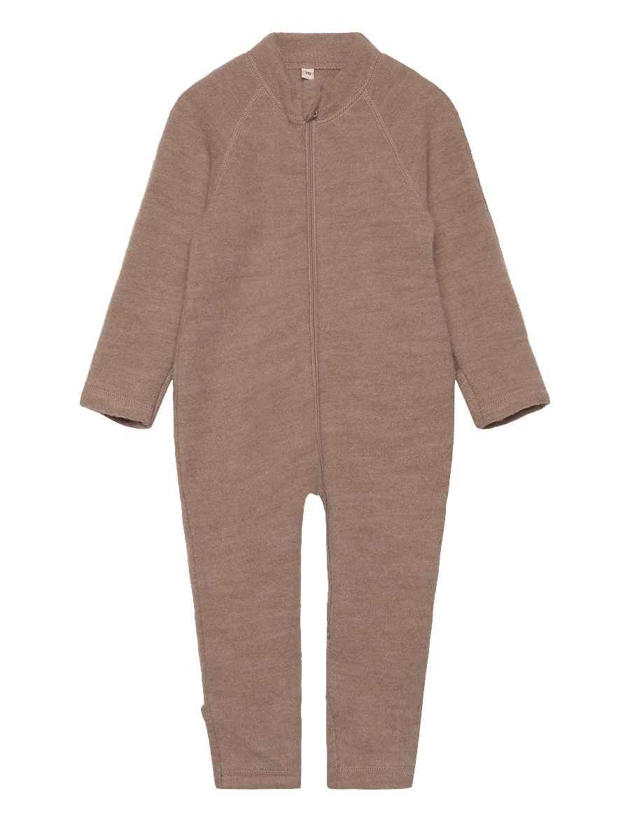 CeLaVi - Soft Wool - Jumpsuit - base layer baby - woodsmoke - 0