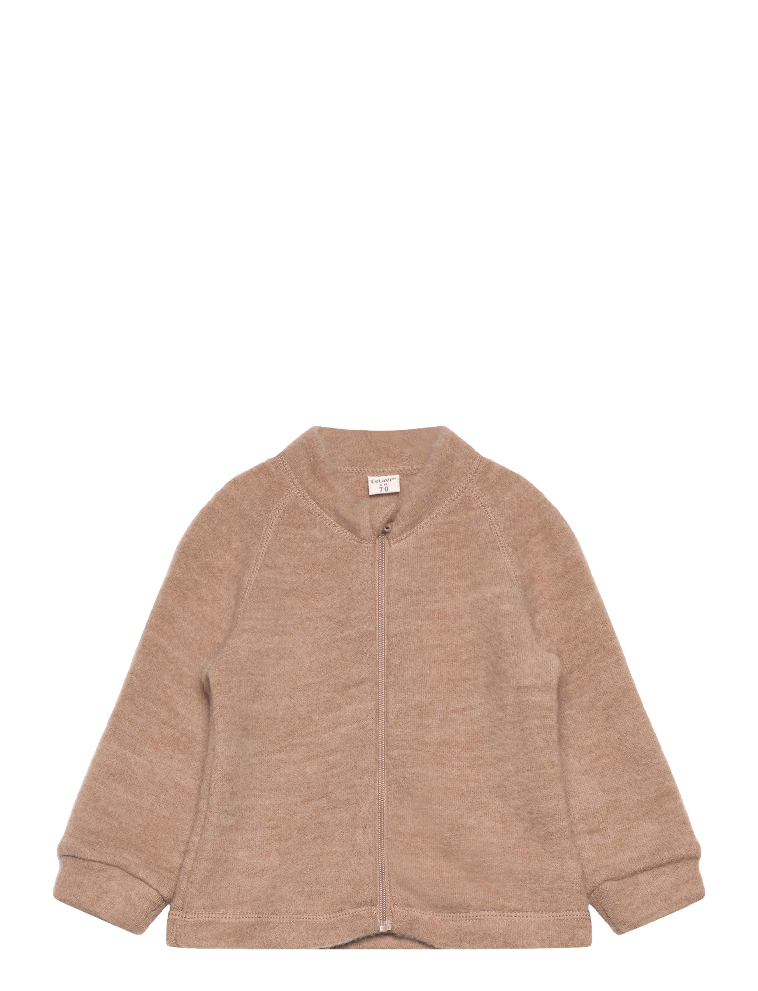 CeLaVi Jacket W/Zipper Soft Wool, 50, Fleece Oberbekleidung, Beige - Jackets, Kinder