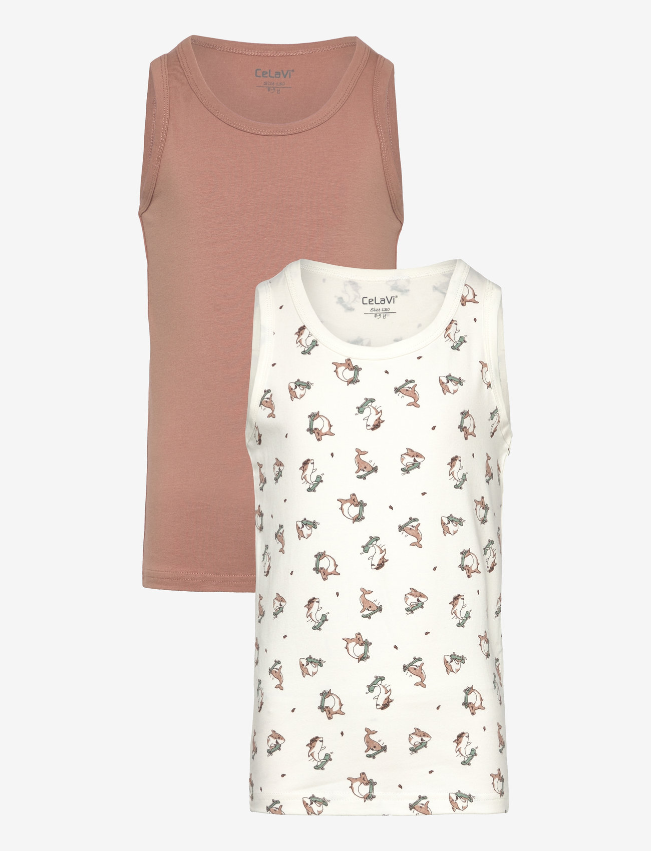 CeLaVi - Undershirt 2-pack - varrukateta - beaver fur - 0