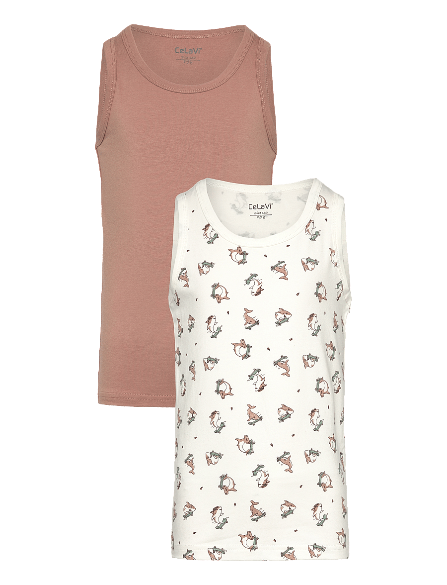 CeLaVi - Undershirt 2-pack - tank top - beaver fur - 0