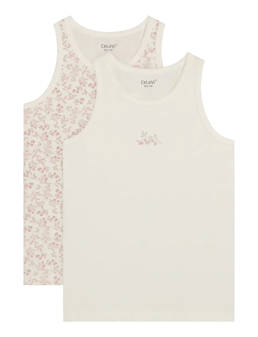 CeLaVi - Undershirt 2-pack - linnen - snow white - 0
