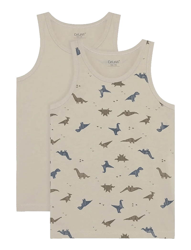 CeLaVi - Undershirt 2-pack - linnen - silver lining - 0