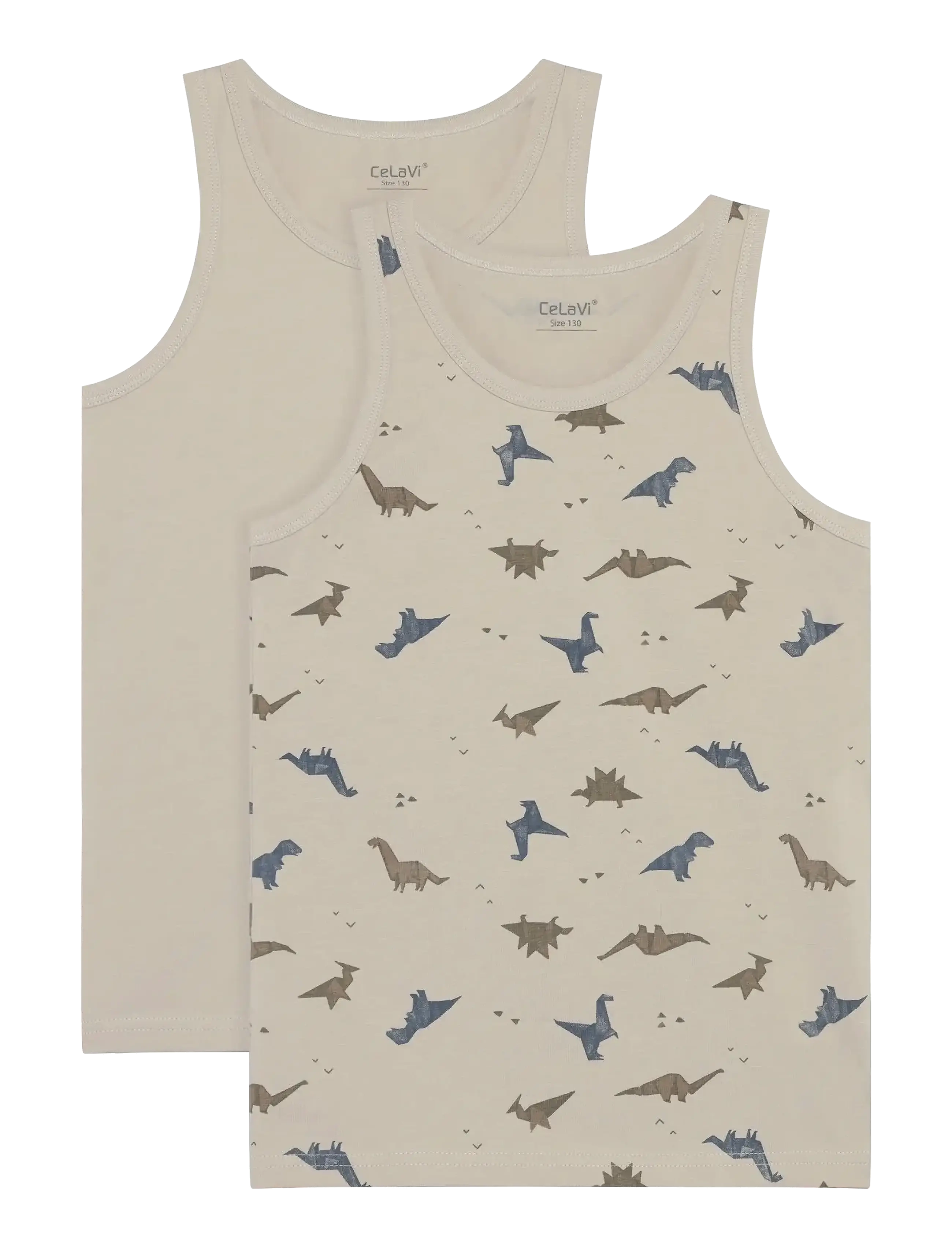 CeLaVi Undershirt 2-pack - Last chance - SILVER LINING / cream