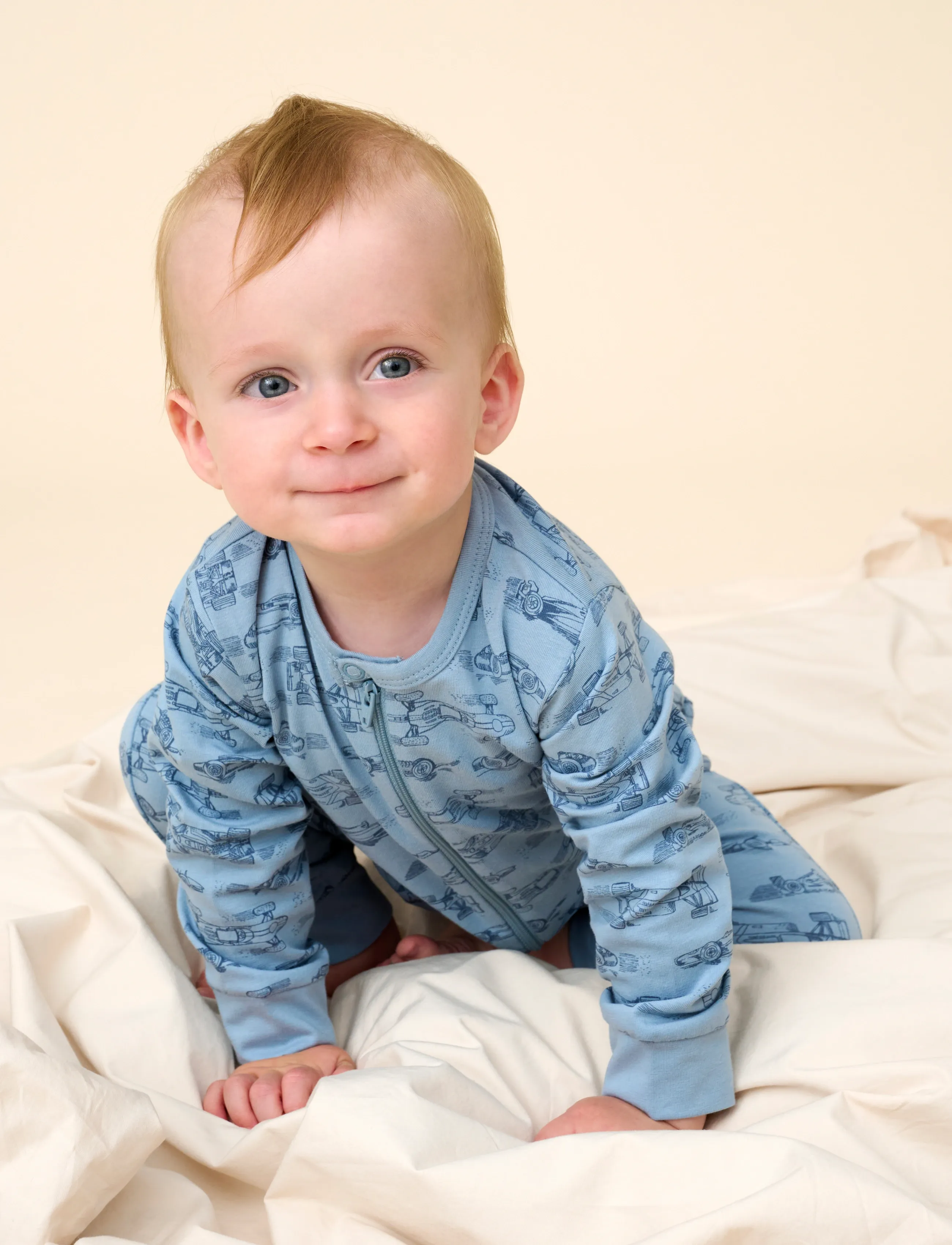 CeLaVi Nightsuit W. Aop, 80, Blue, Pyjamas > Pyjamas Onesie, Børn