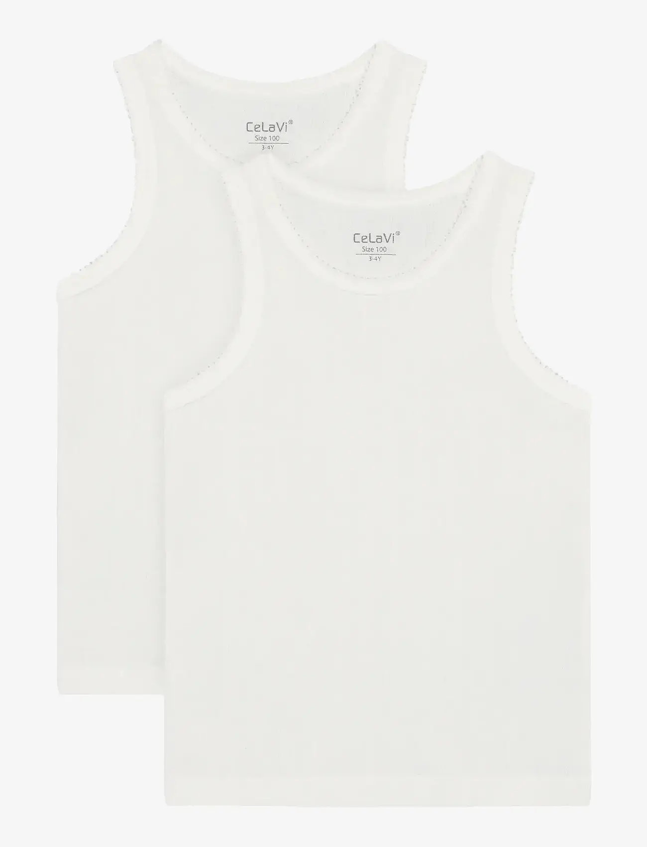 CeLaVi - Undershirt 2-pack - herbstliche kleidung - marshmallow white - 0